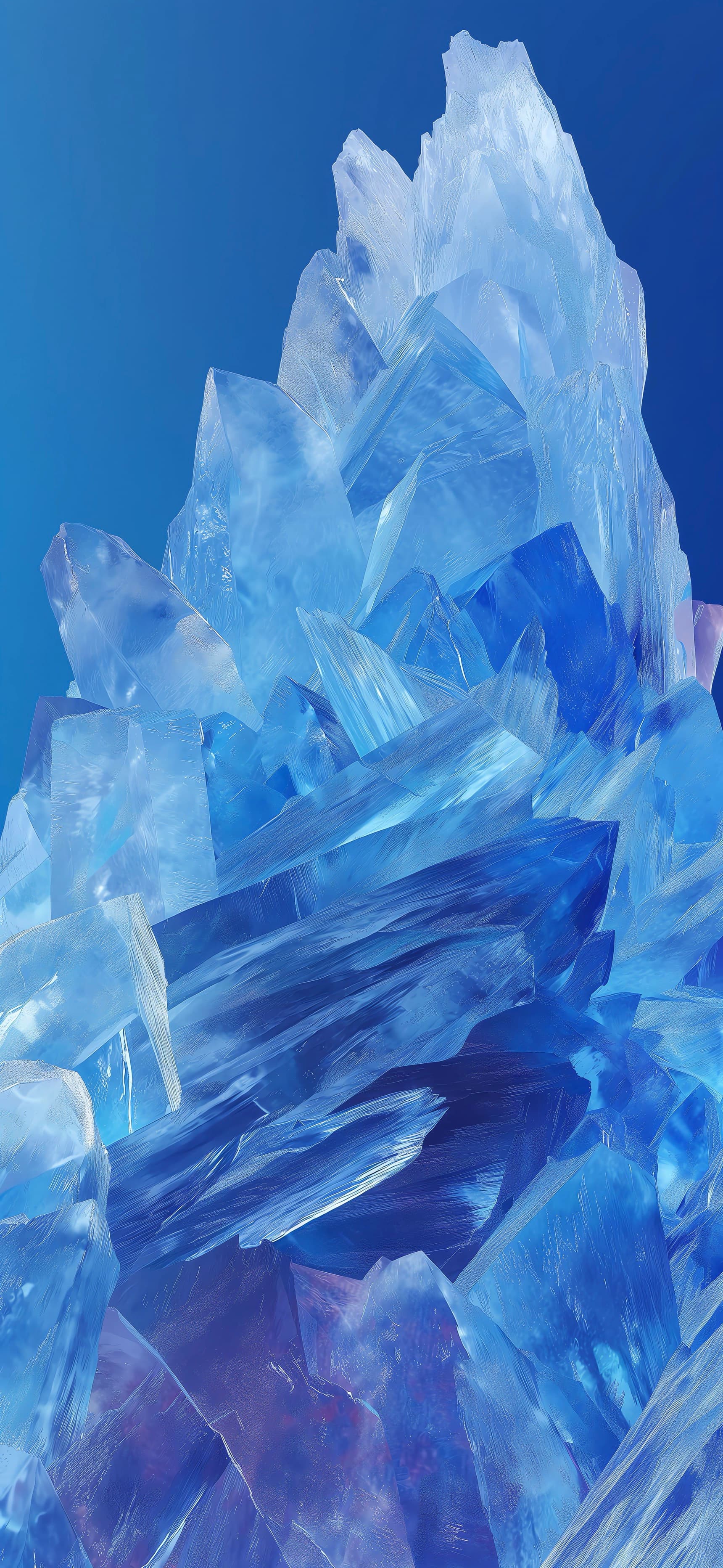 Icy Crystal Peaks - free phone wallpaper