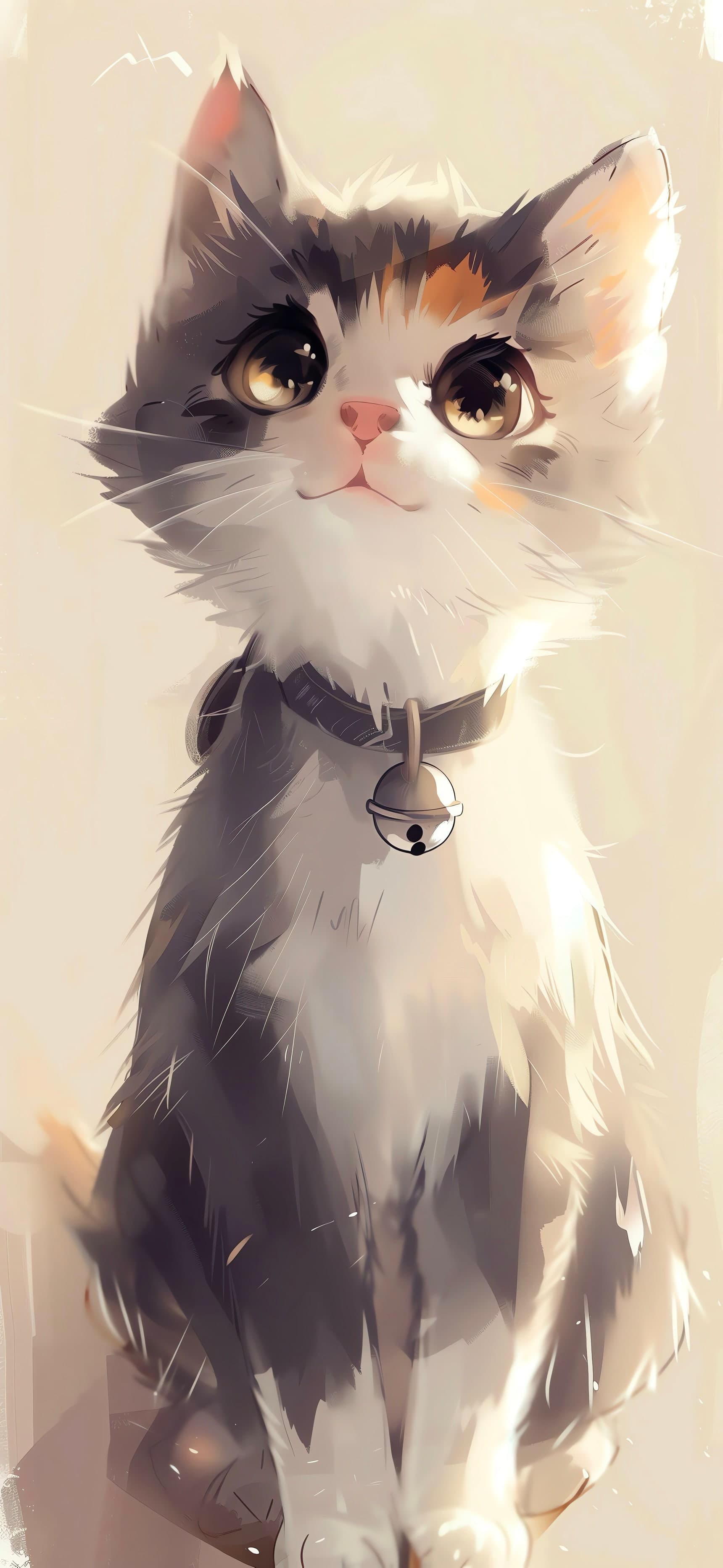 Cute Kitten Portrait - free phone wallpaper