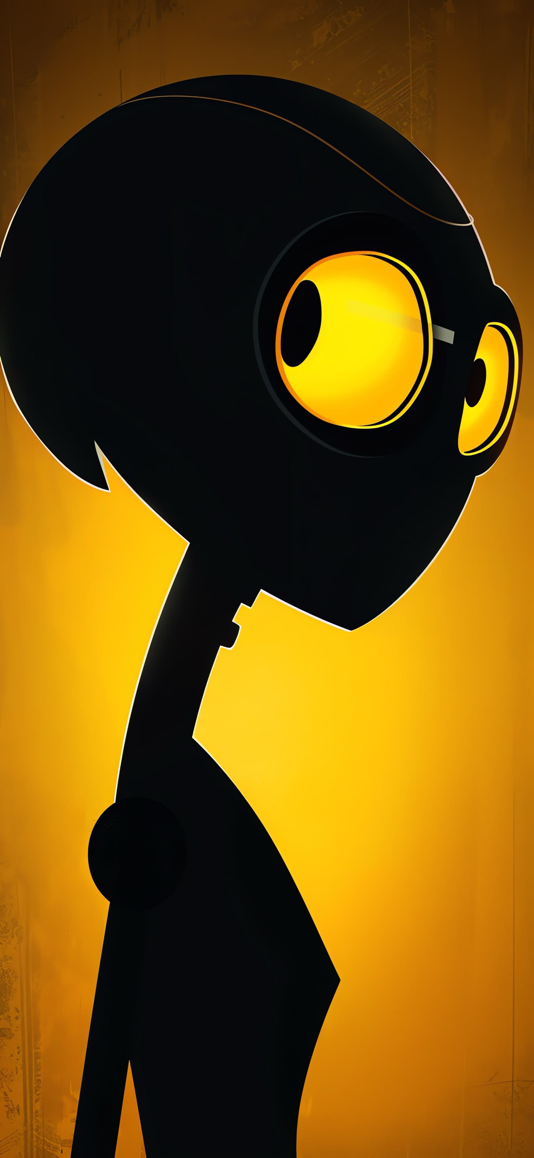Silhouette Robot - free phone wallpaper