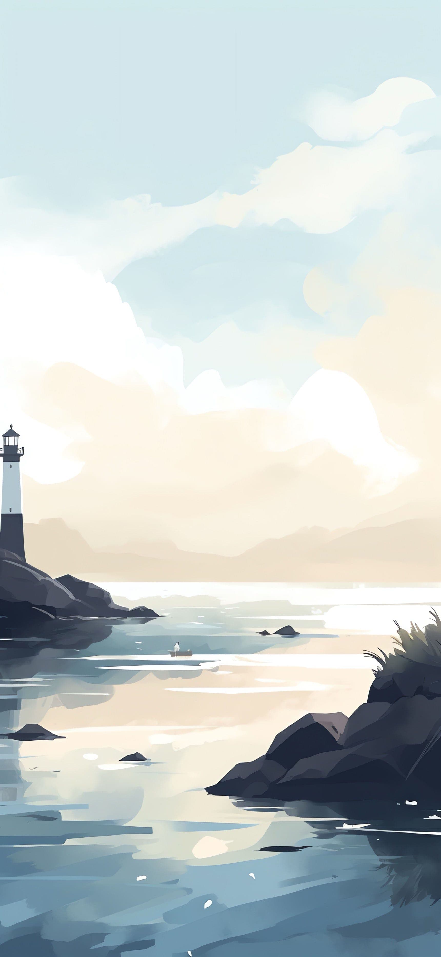 Coastal Serenity Scene - free phone wallpaper