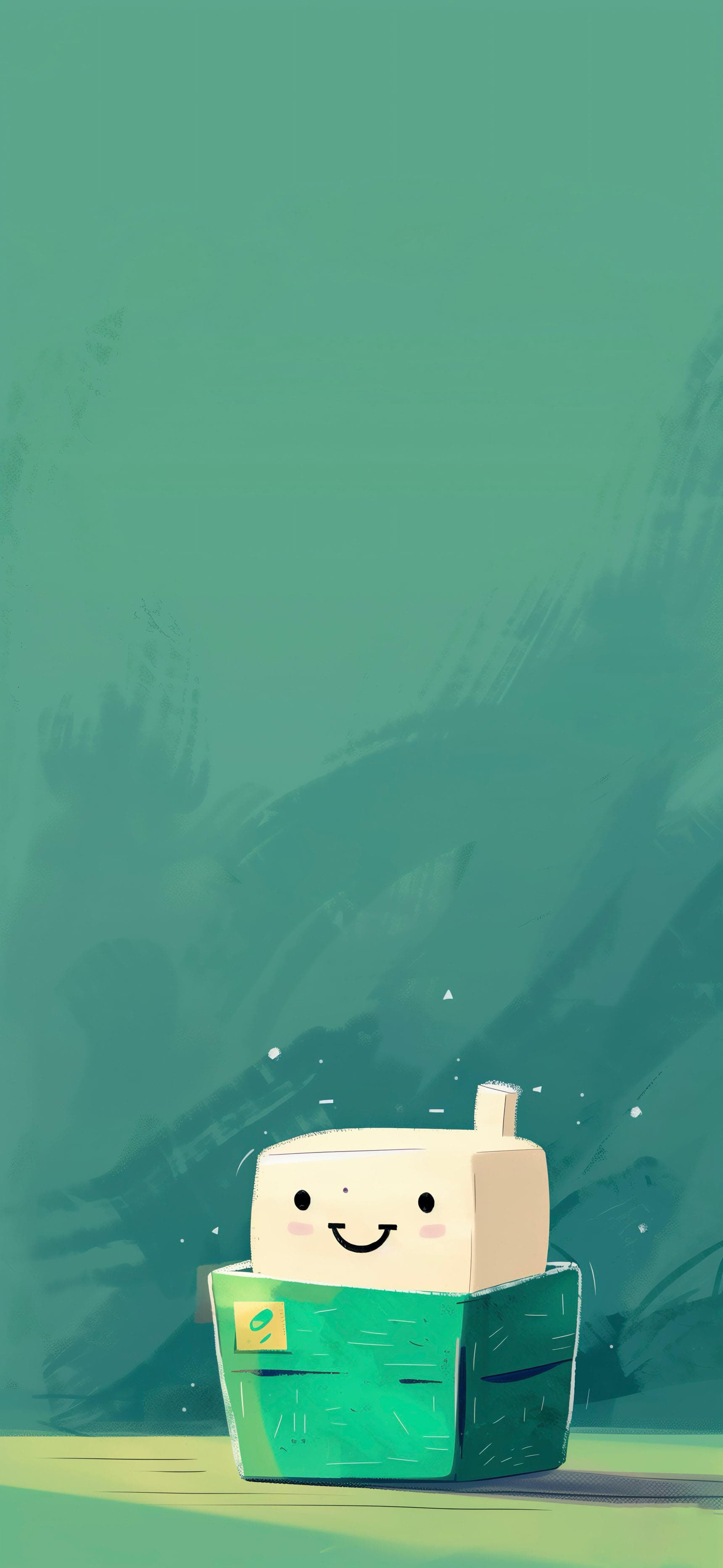 Happy Tofu Friend - free phone wallpaper