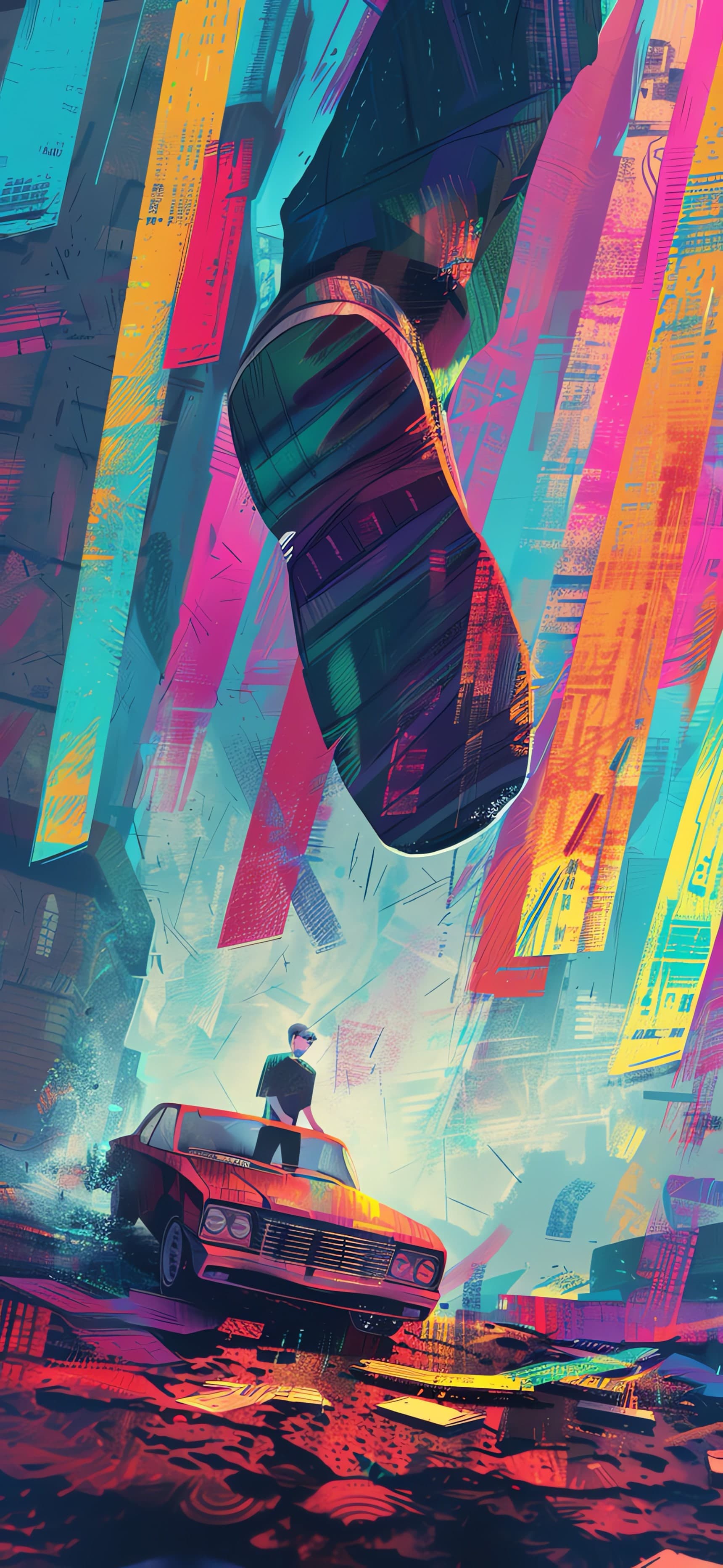 Cityscape Foot - free phone wallpaper