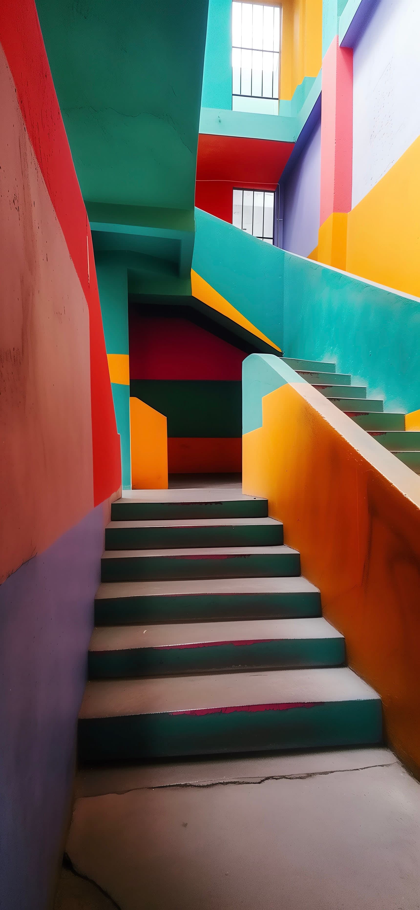 Rainbow Staircase - free phone wallpaper