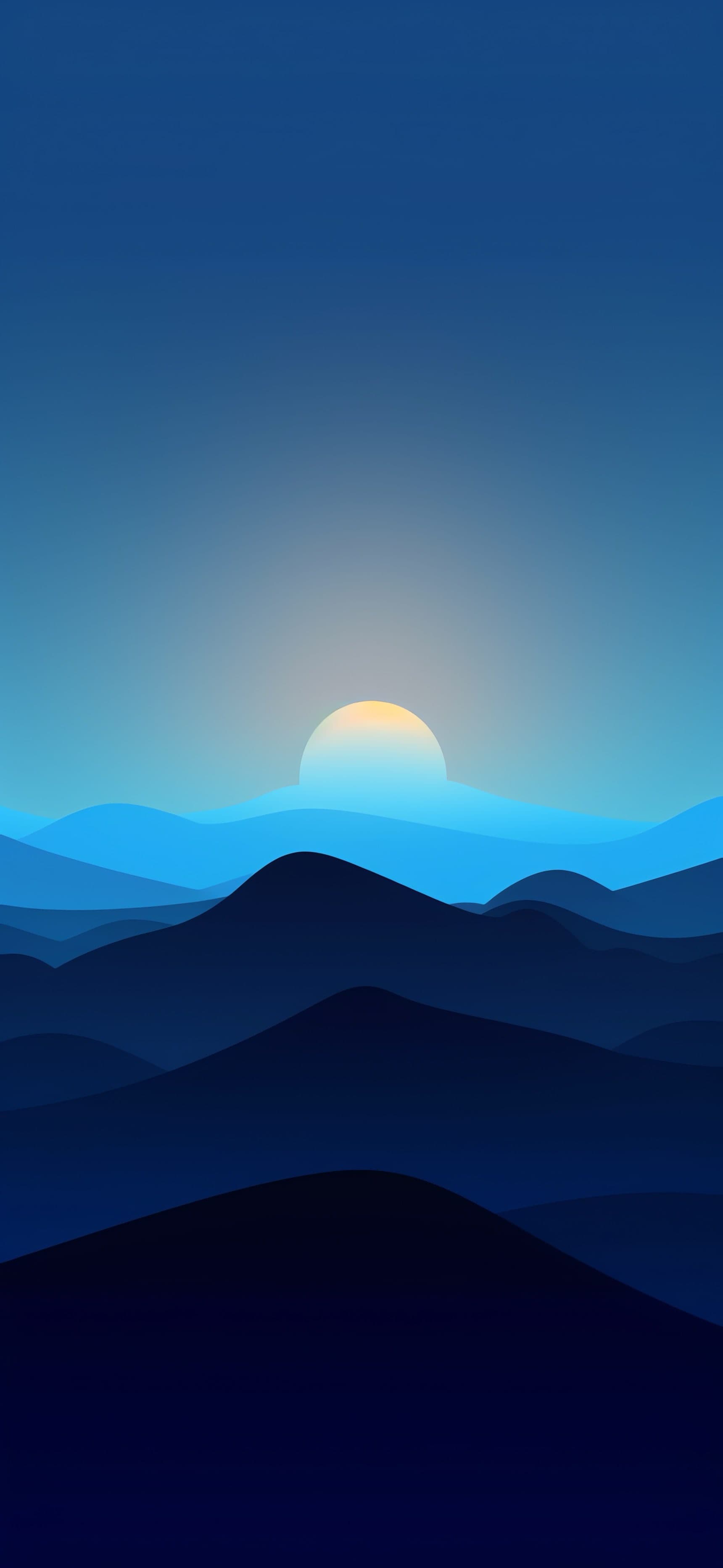 Blue Mountain Sunset - free phone wallpaper