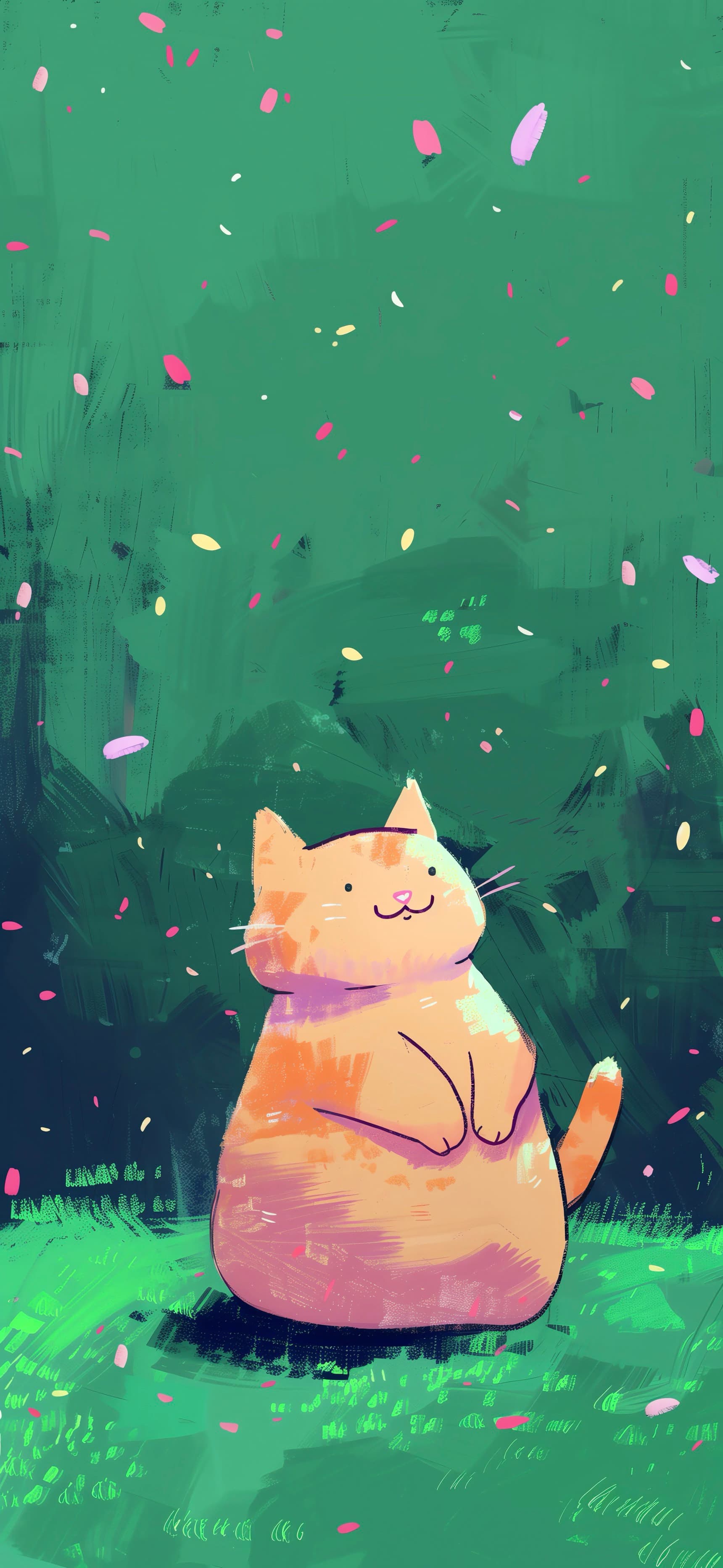 Smiling Cat - free phone wallpaper