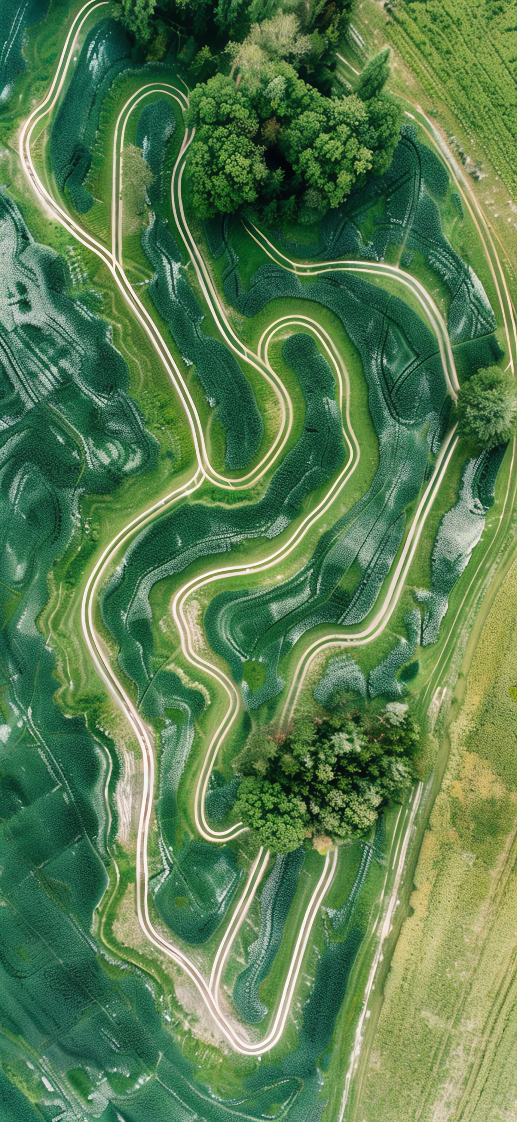 Green Field Aerial - free phone wallpaper