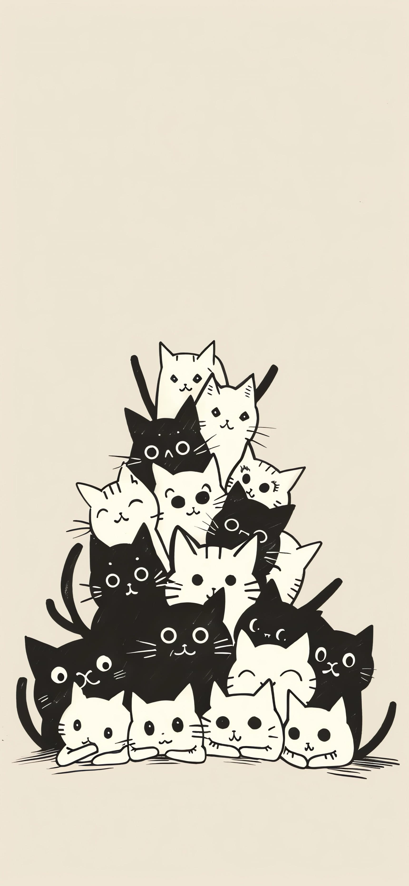 Pile of Kittens - free phone wallpaper
