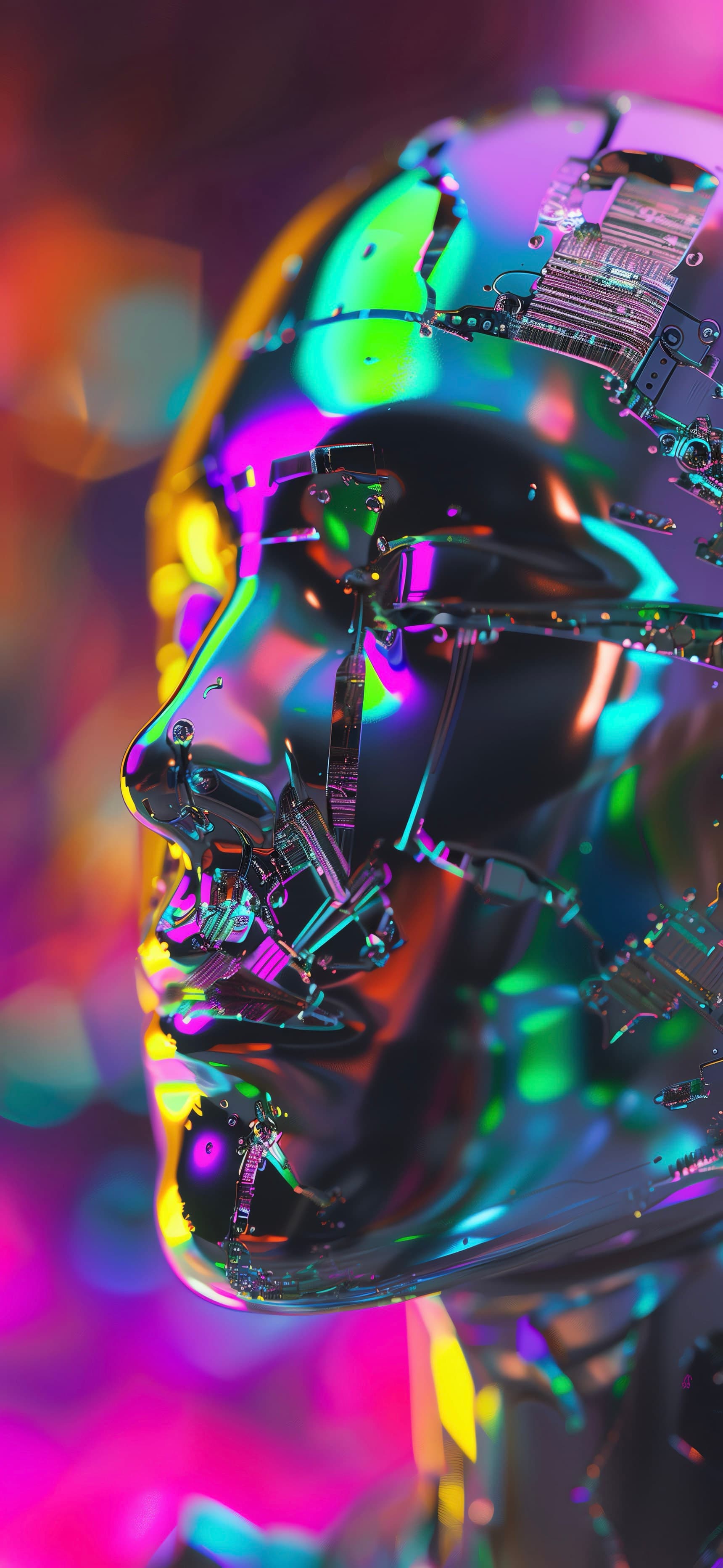 Cyberpunk Face Glow - free phone wallpaper
