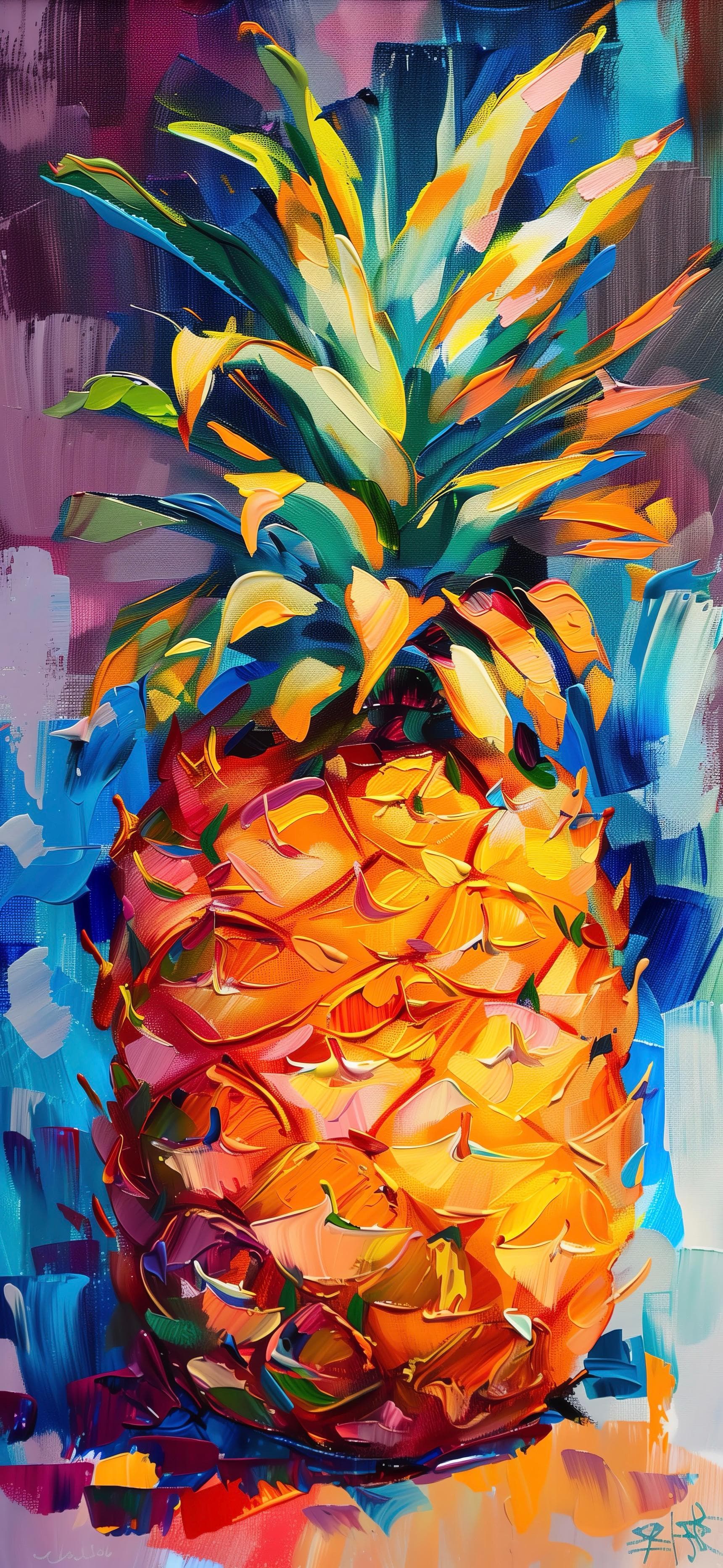 Pineapple Pop Art - free phone wallpaper