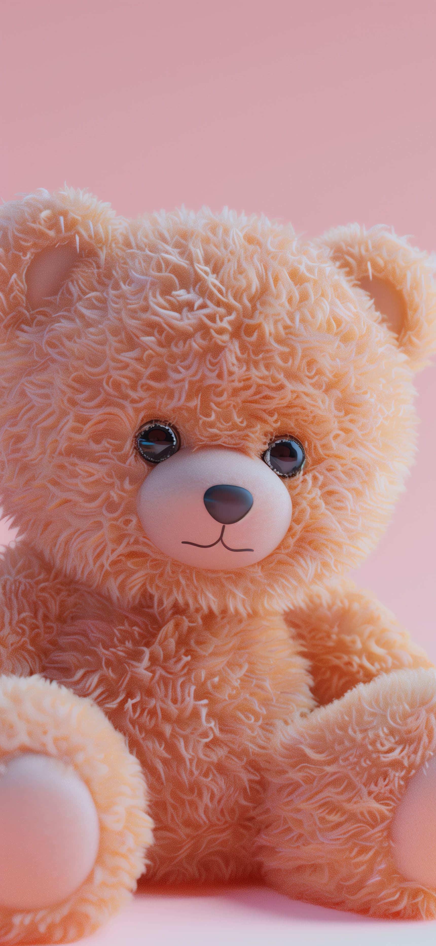 Fuzzy Teddy Bear - free phone wallpaper