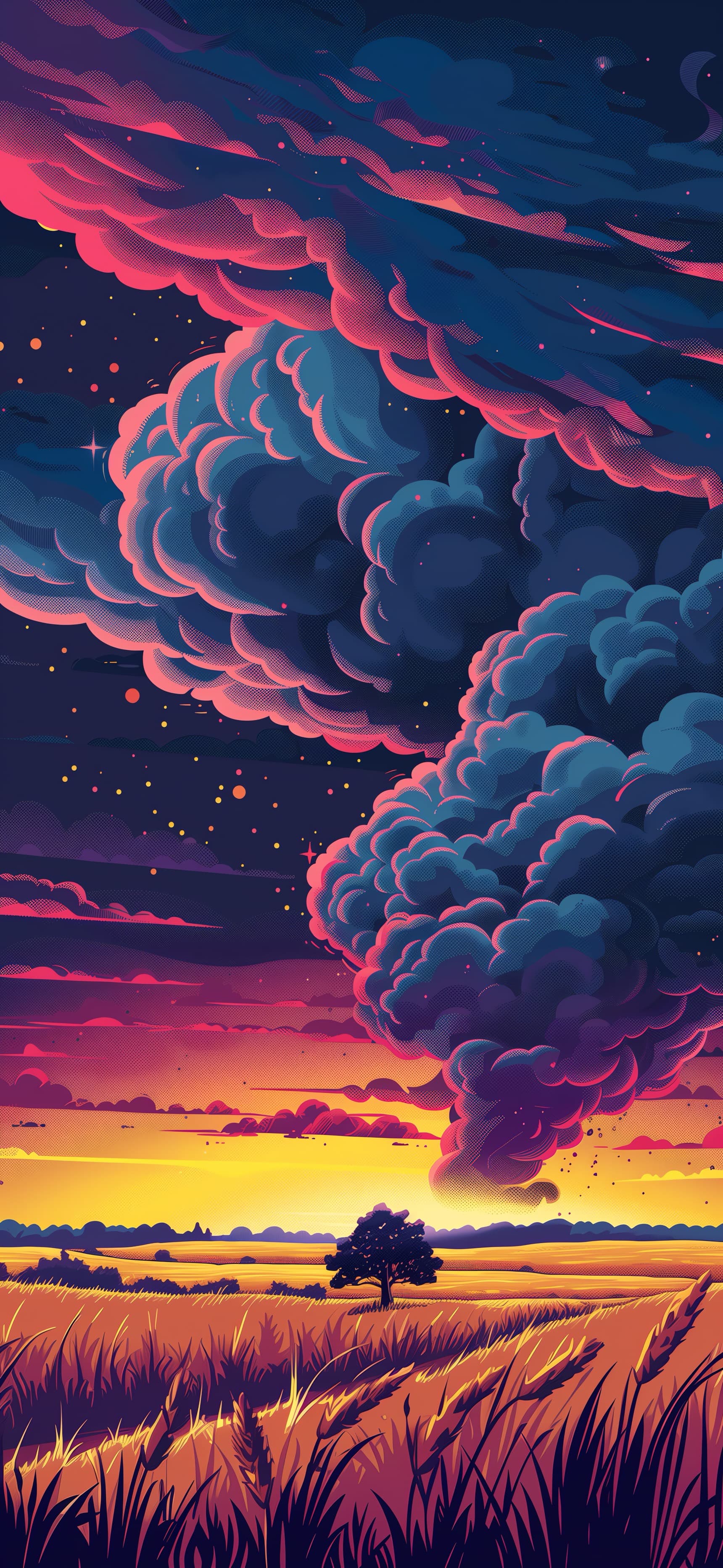 Dramatic Cloudscape Sunset - free phone wallpaper