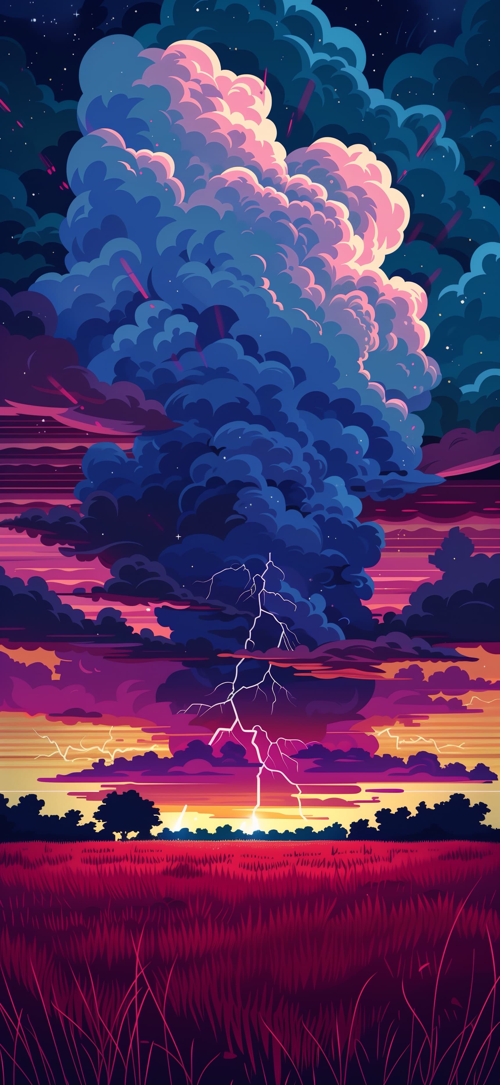 Electric Sky Storm - free phone wallpaper