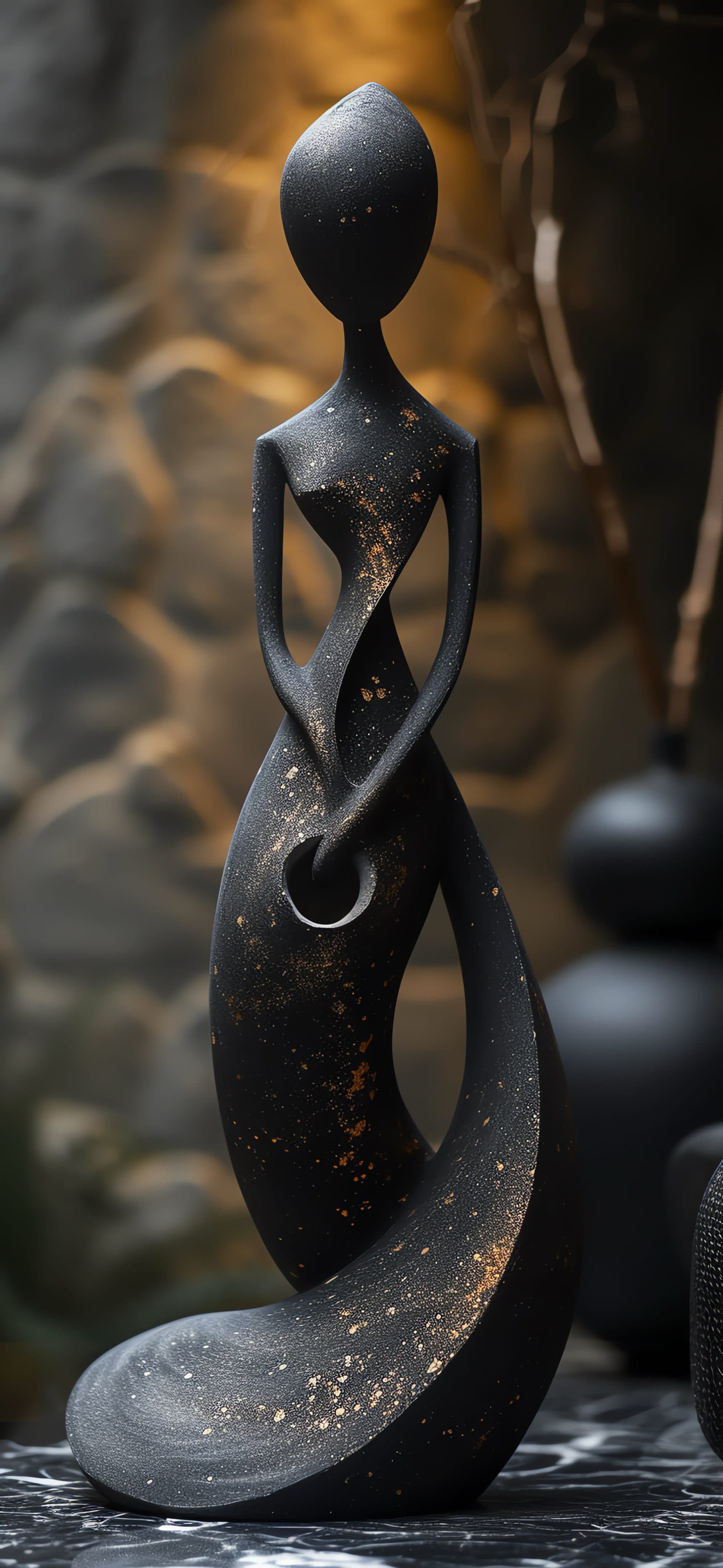 Abstract Figure Sculpture - free phone wallpaper
