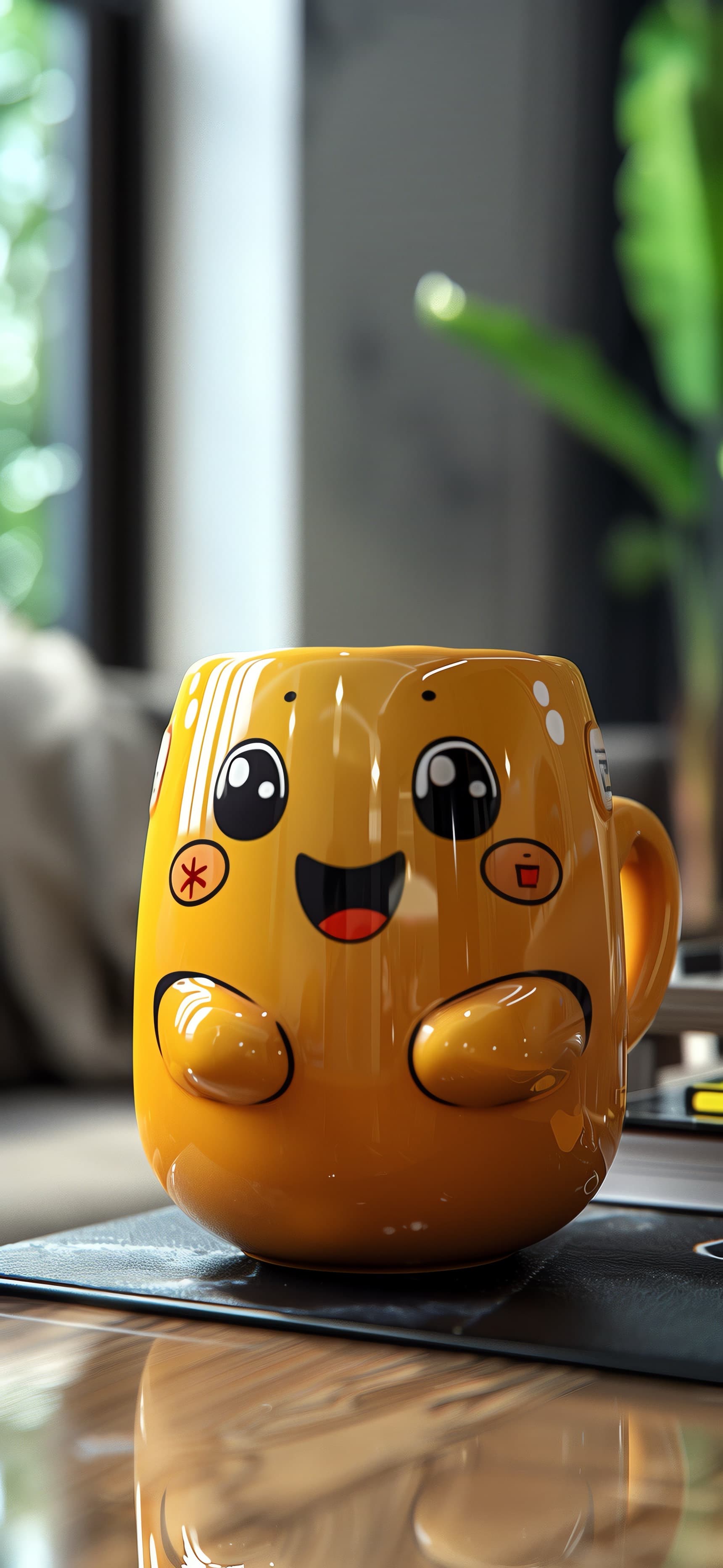 Smiling Mug - free phone wallpaper