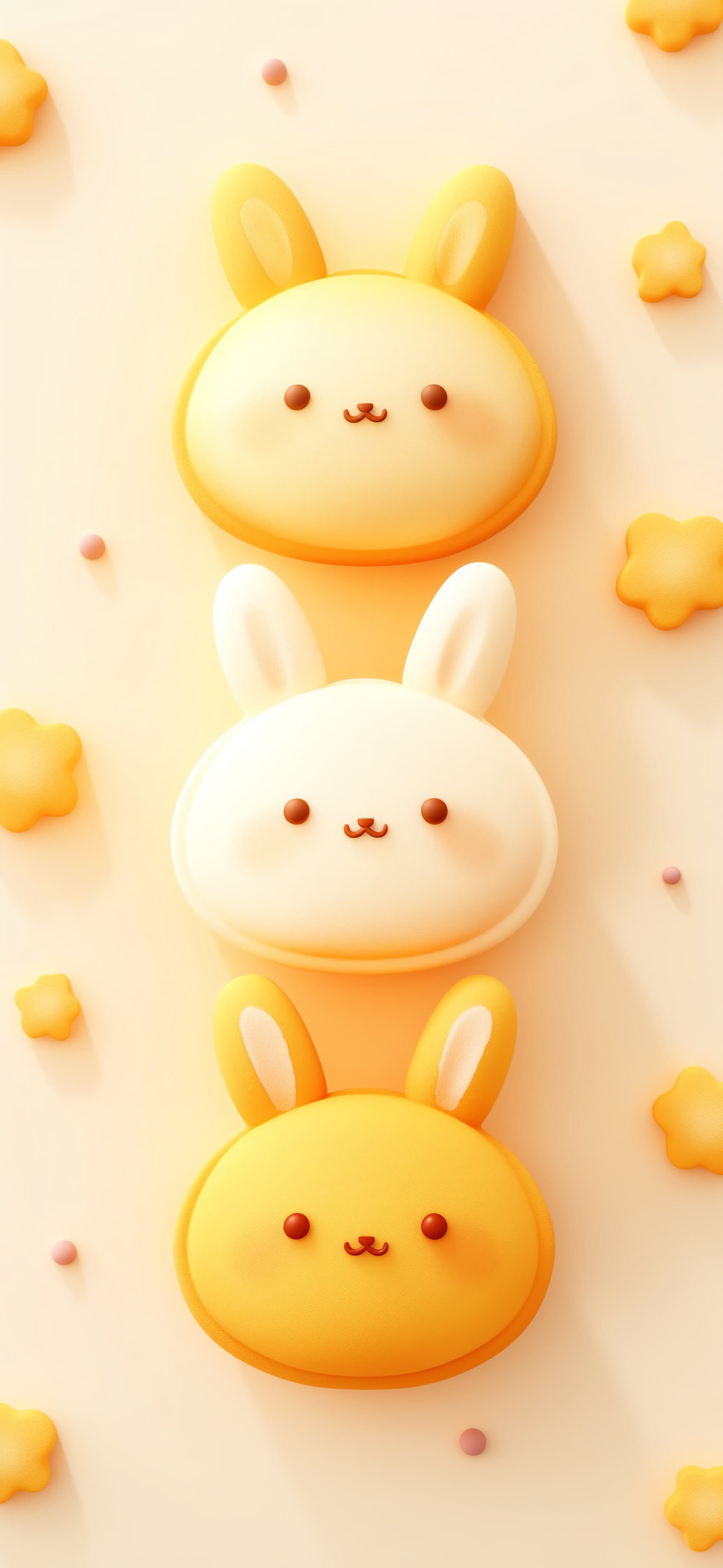 Bunny Treat Stack - free phone wallpaper