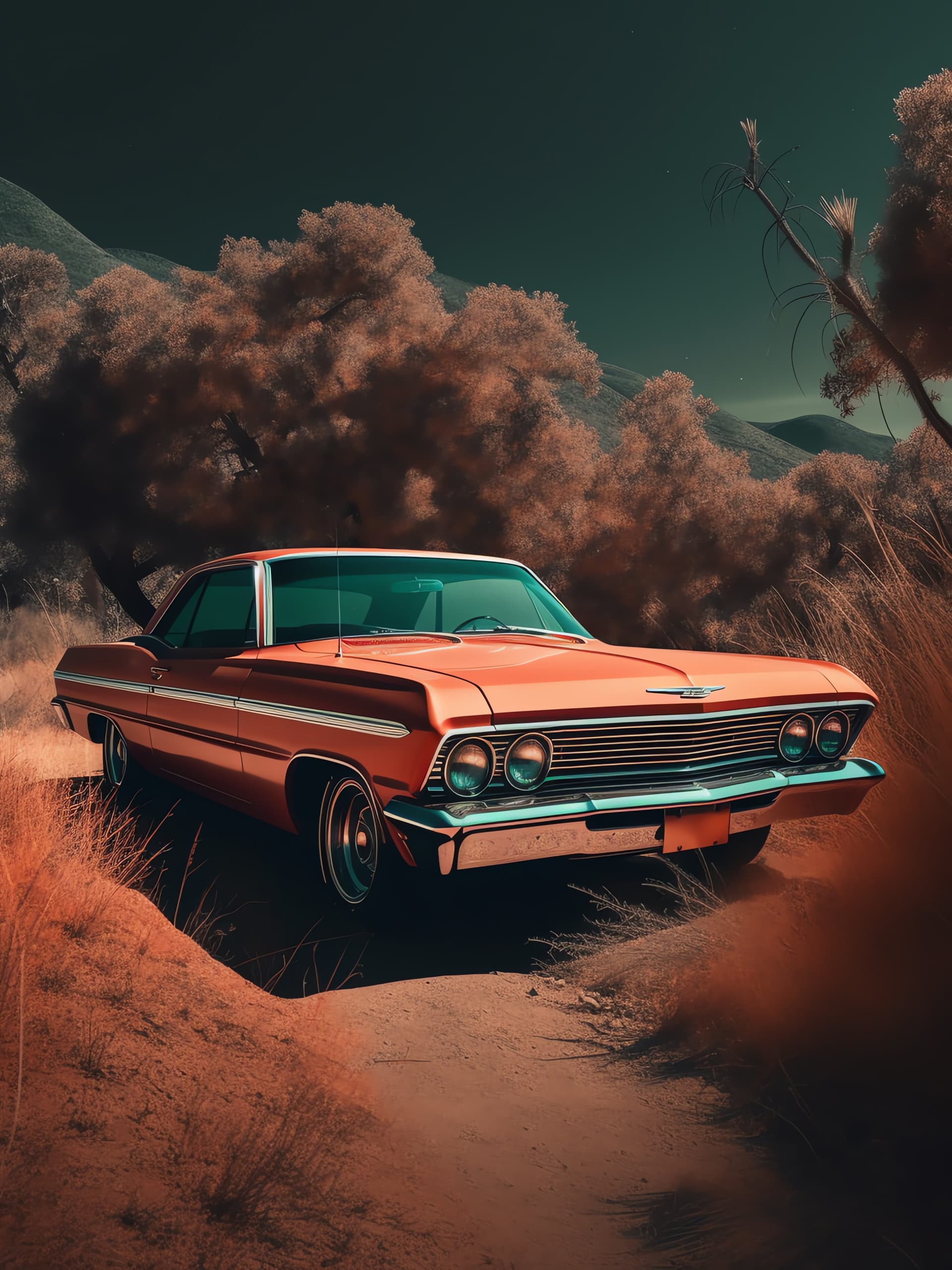 Vintage Car Escape - free phone wallpaper