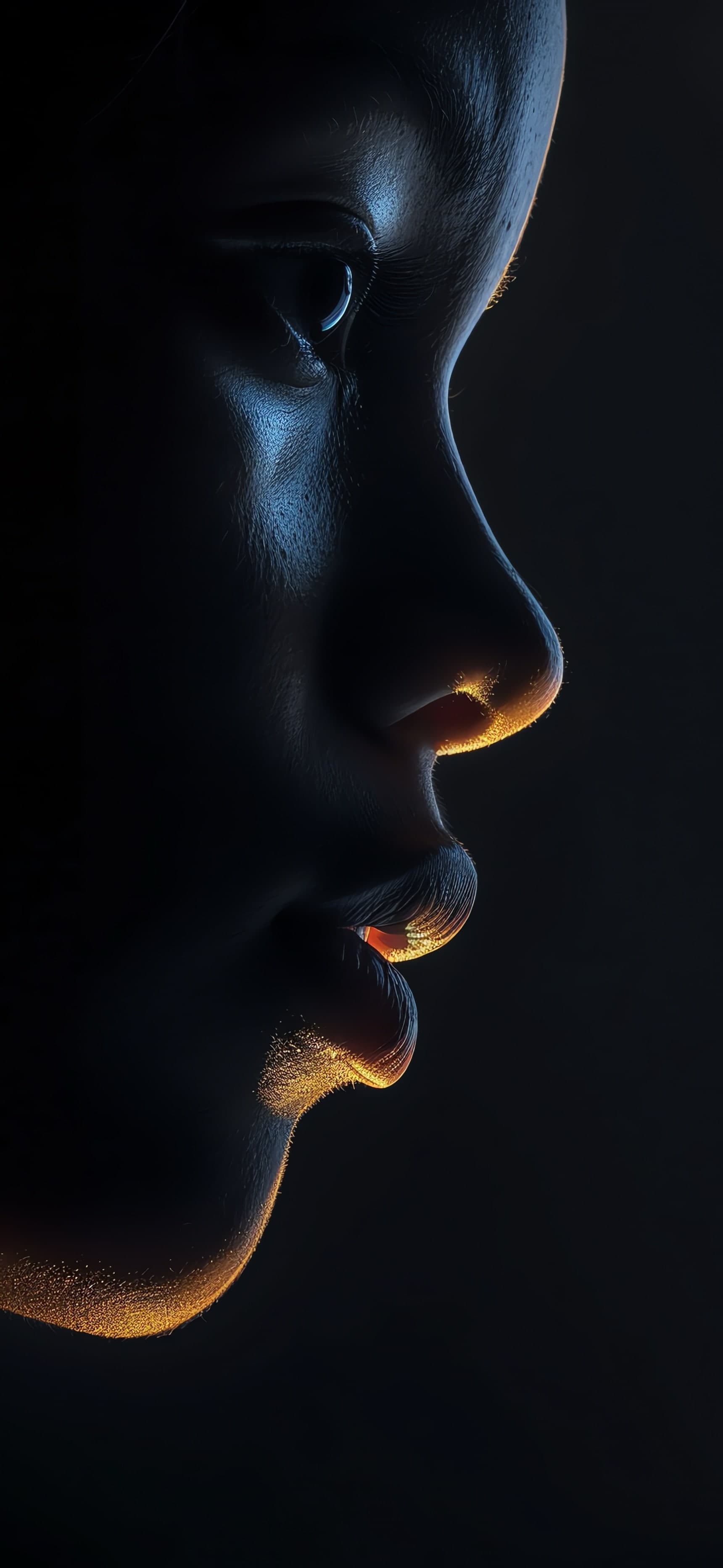 Dark Profile Portrait - free phone wallpaper