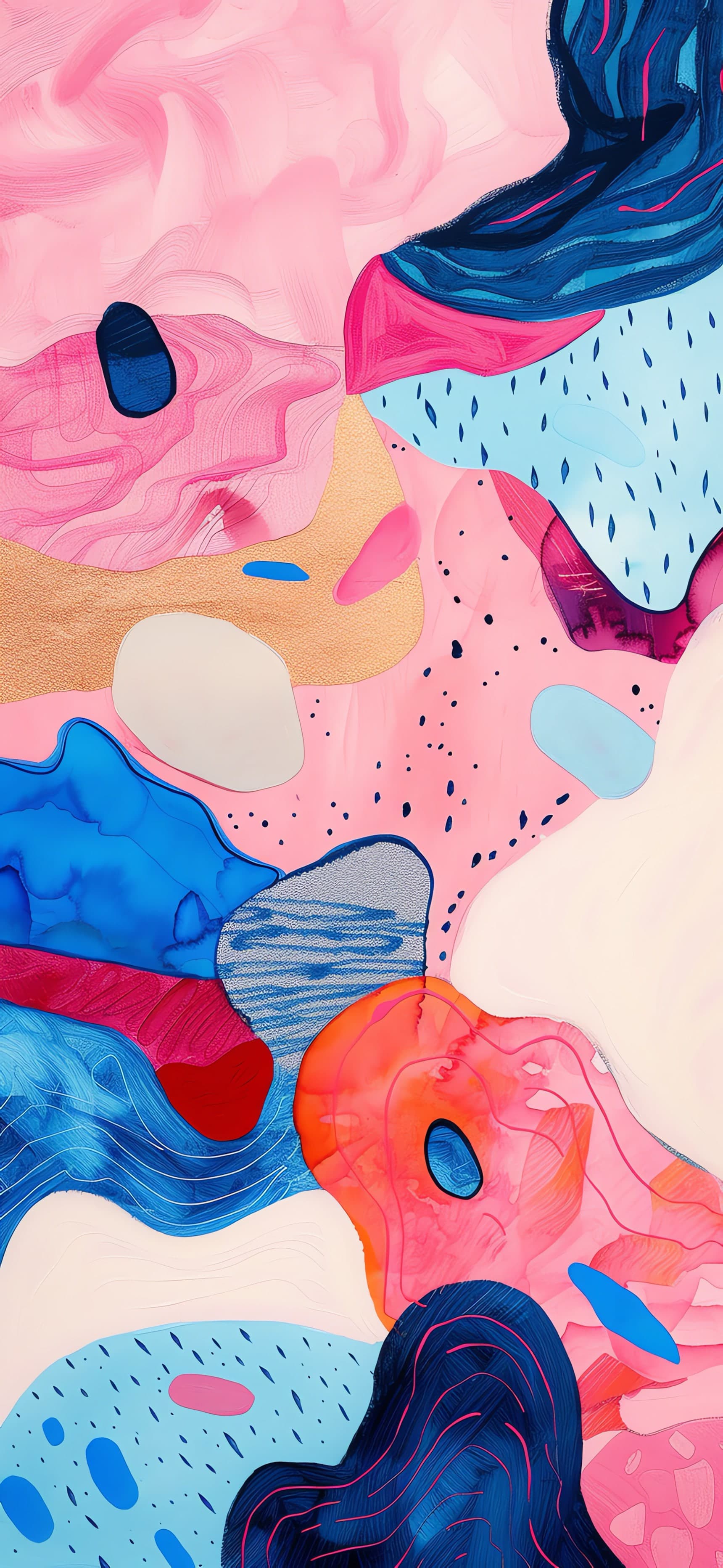 Abstract Color Swirls - free phone wallpaper