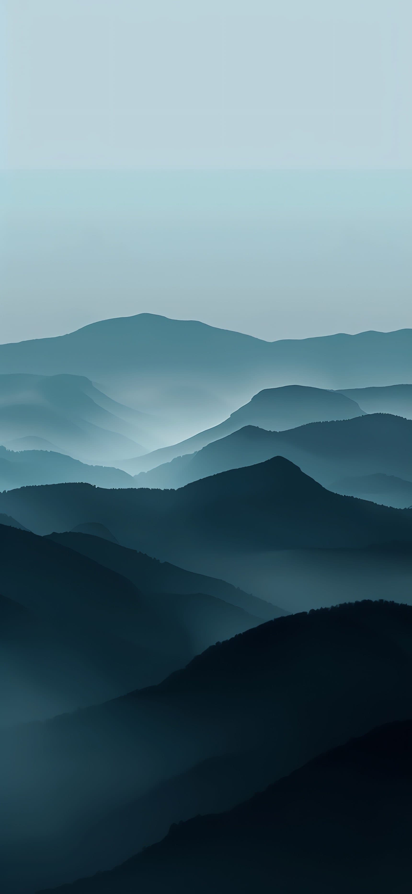 Misty Mountain Layers - free phone wallpaper