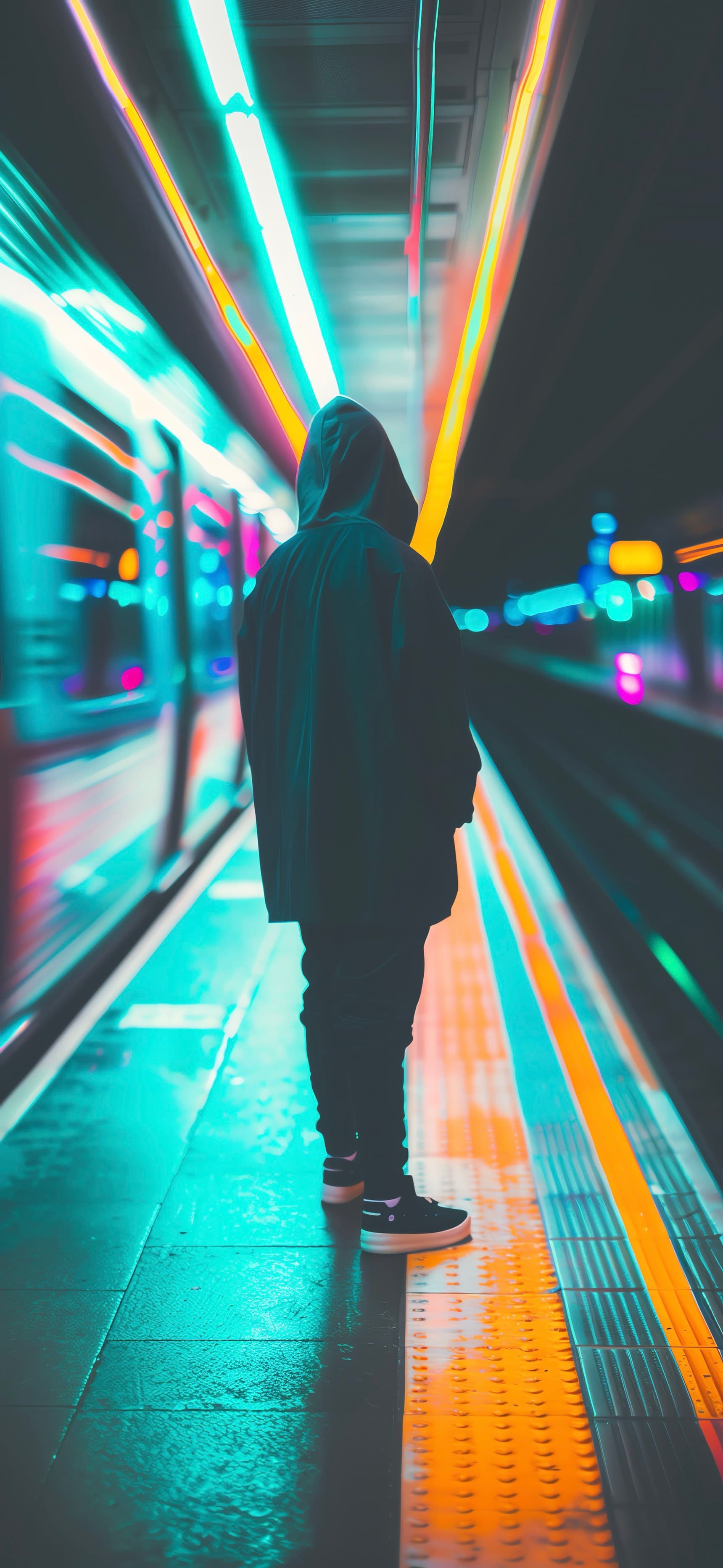 Neon Departure - free phone wallpaper