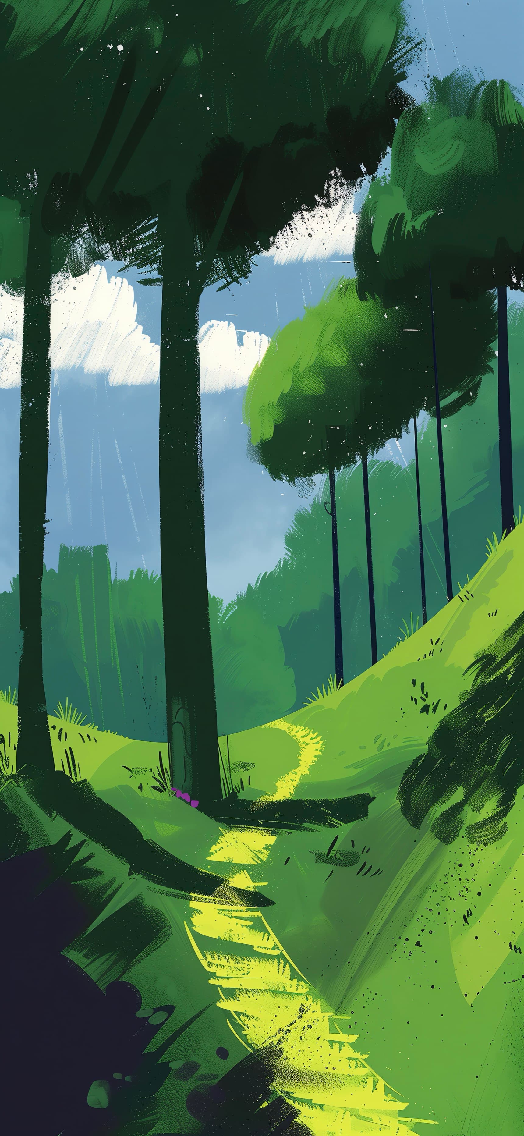 Forest Path - free phone wallpaper