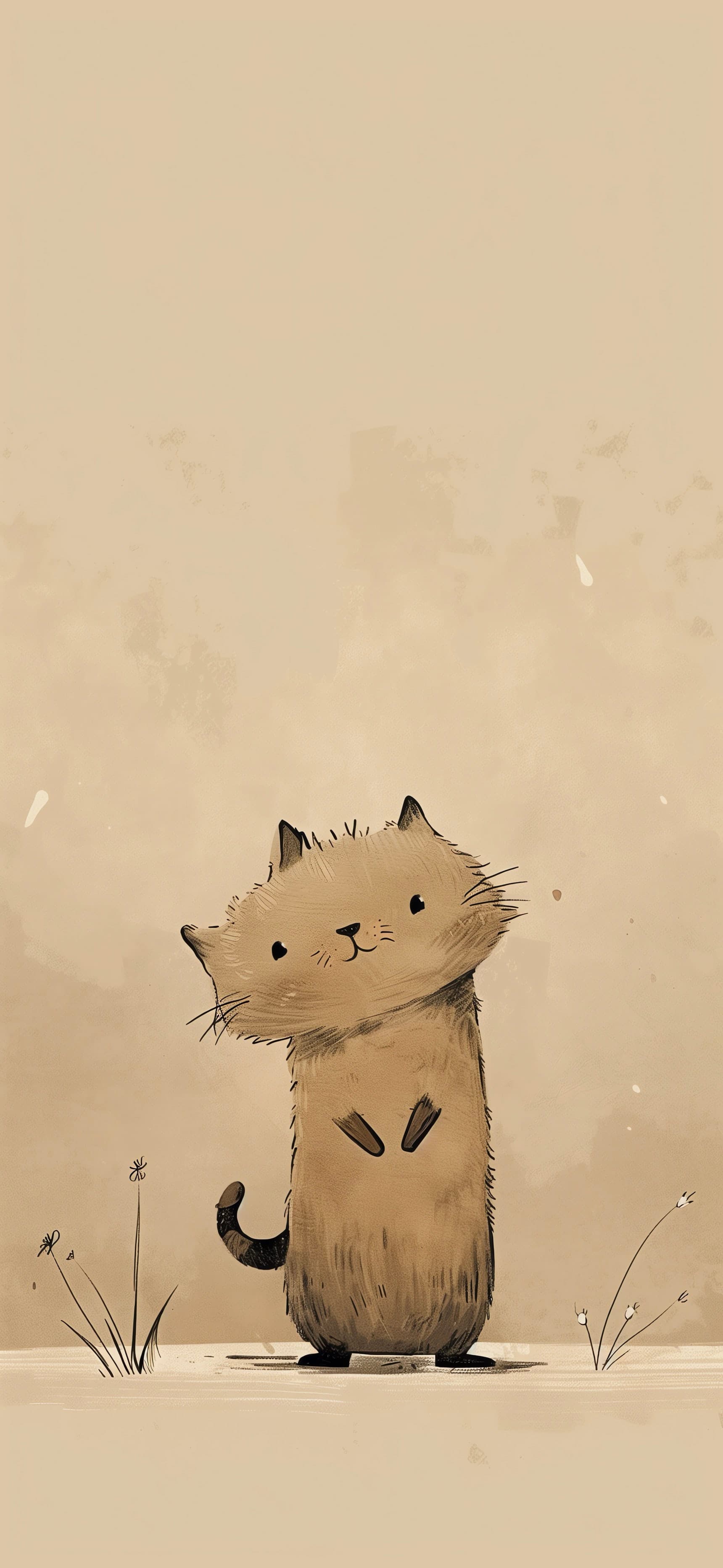 Fuzzy Cat - free phone wallpaper