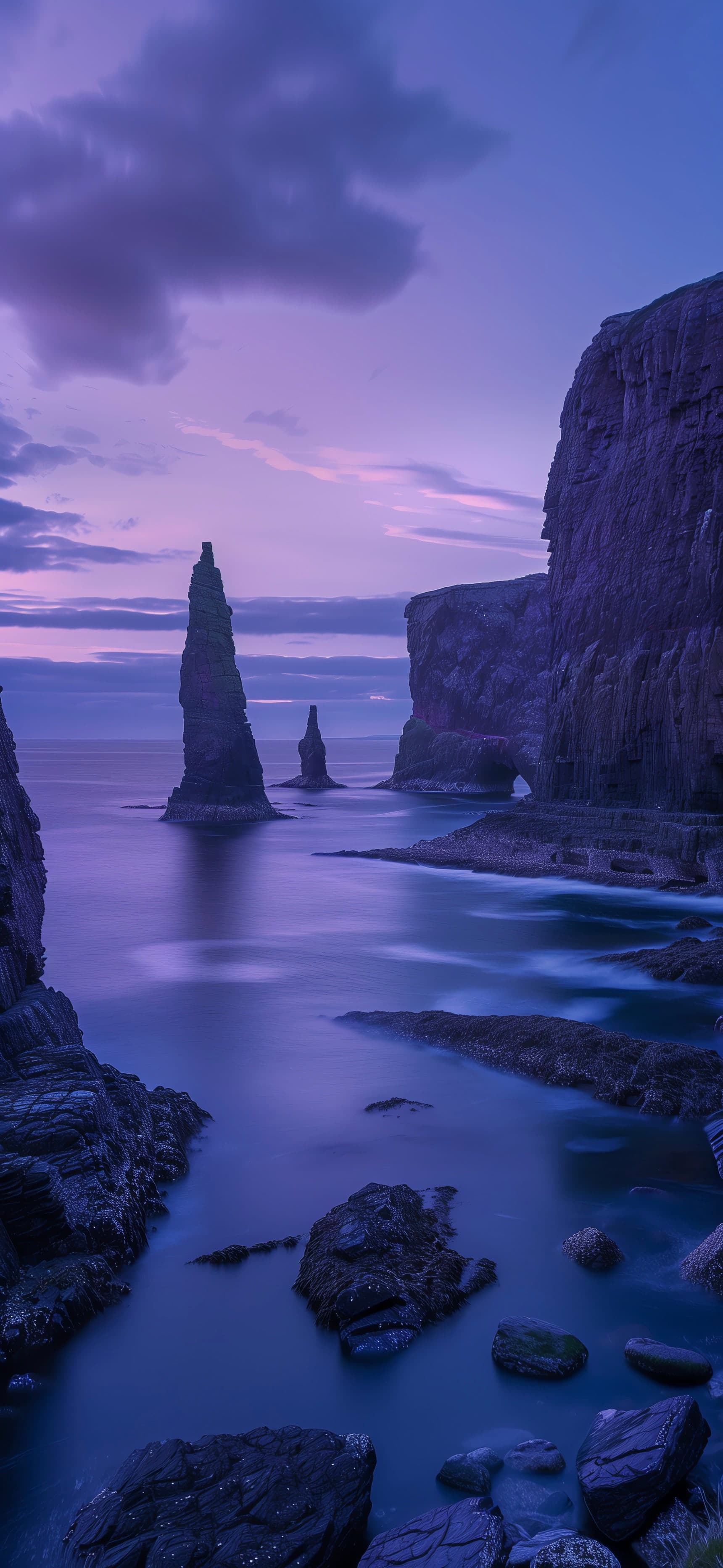 Purple Shores - free phone wallpaper