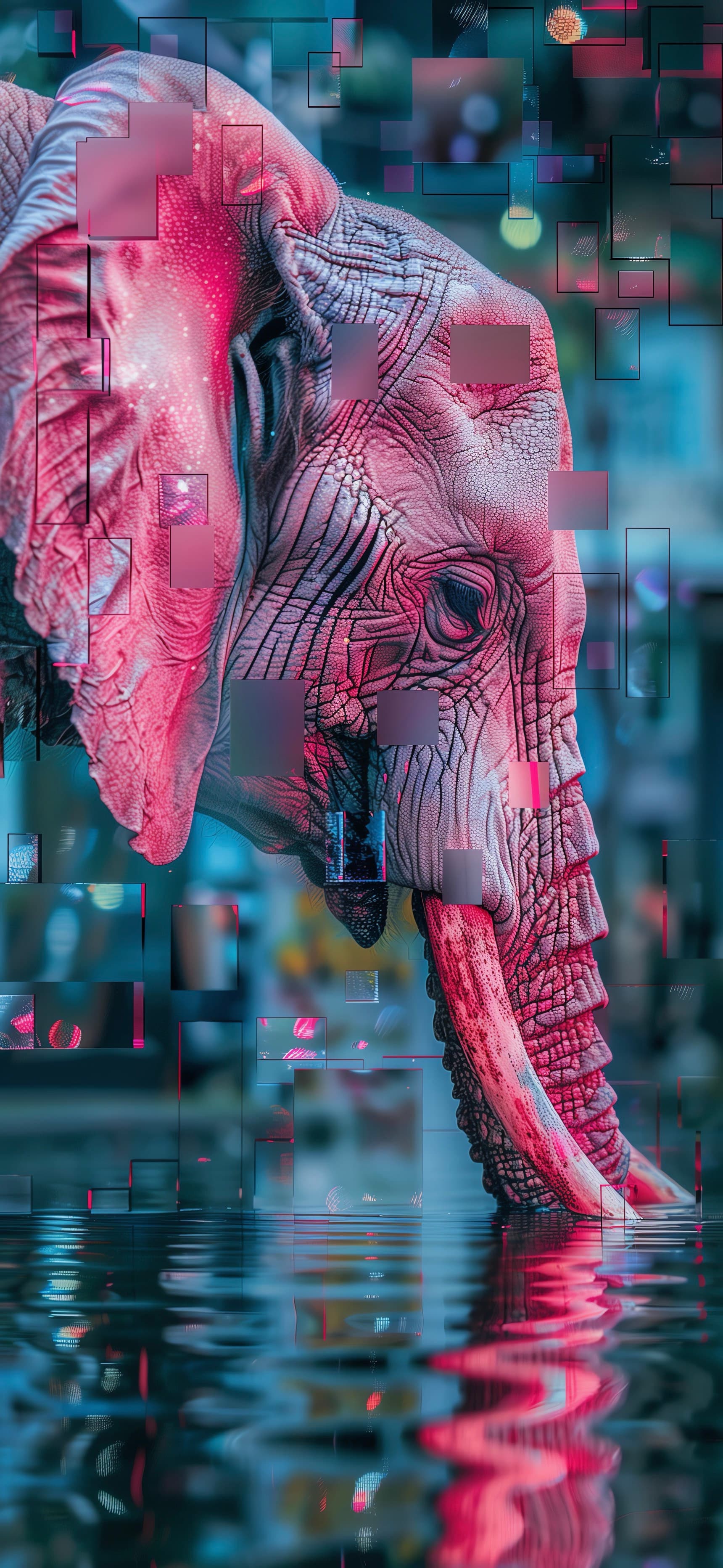 Cyber Elephant - free phone wallpaper