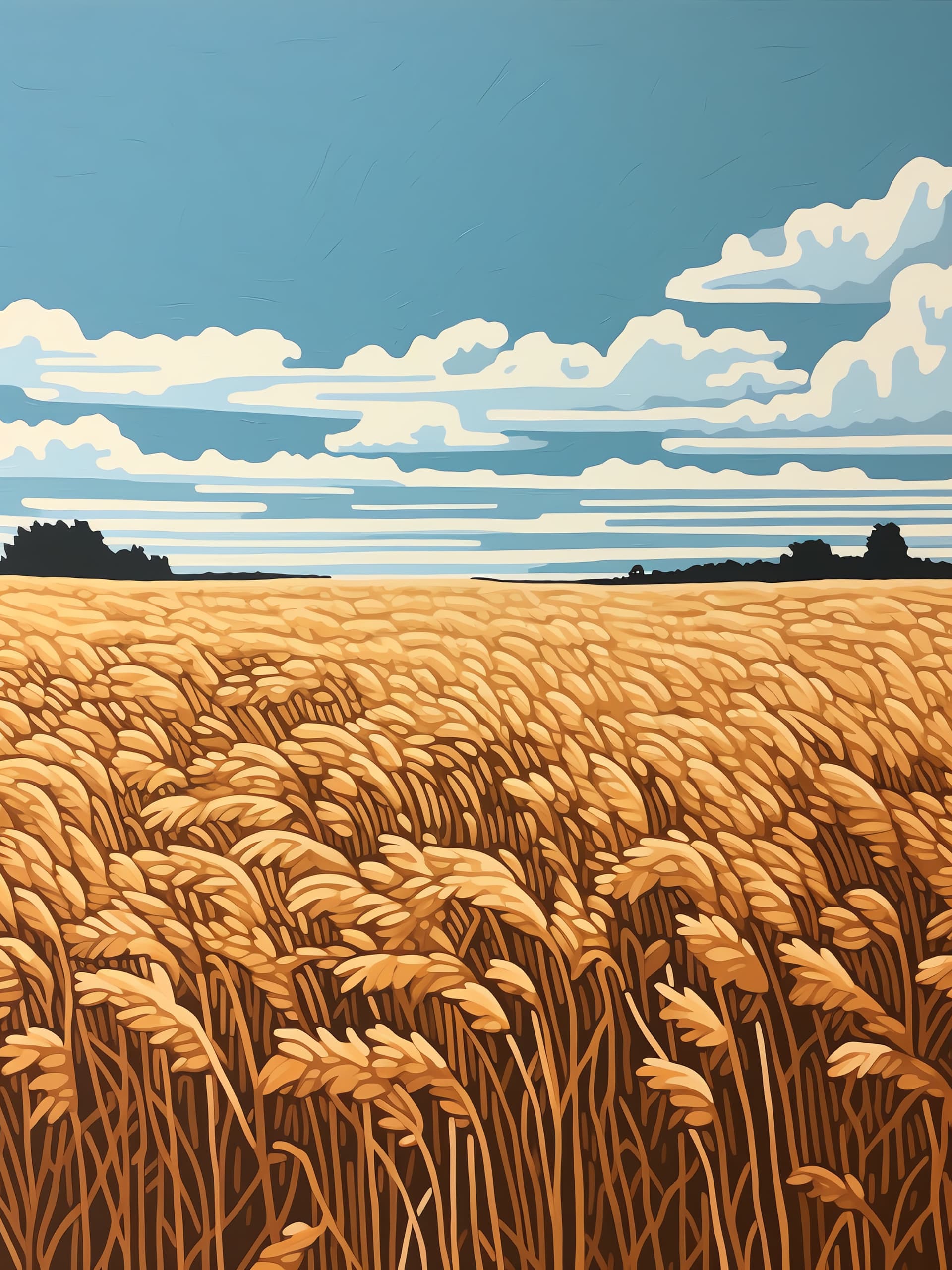 Golden Wheat Field - free phone wallpaper