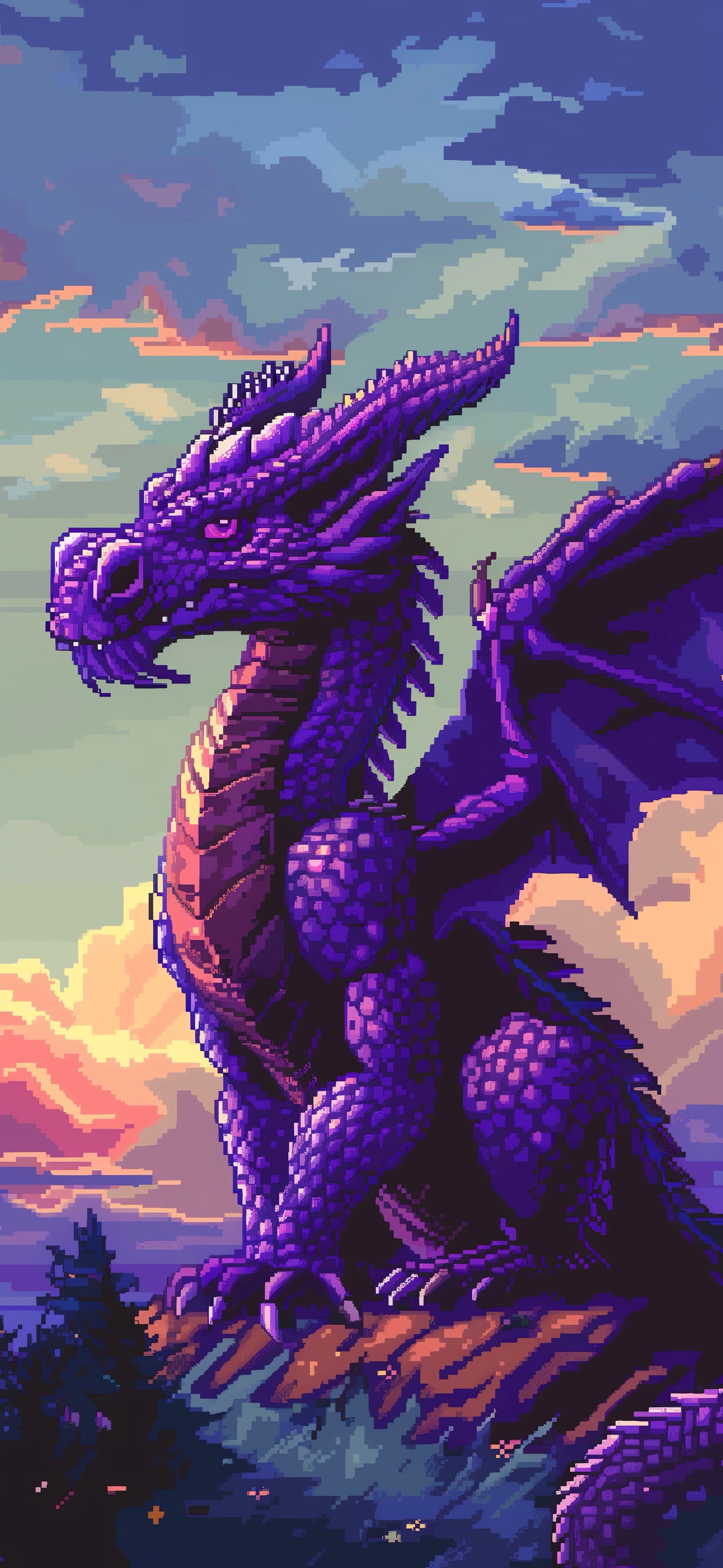 Amethyst Dragon - free phone wallpaper