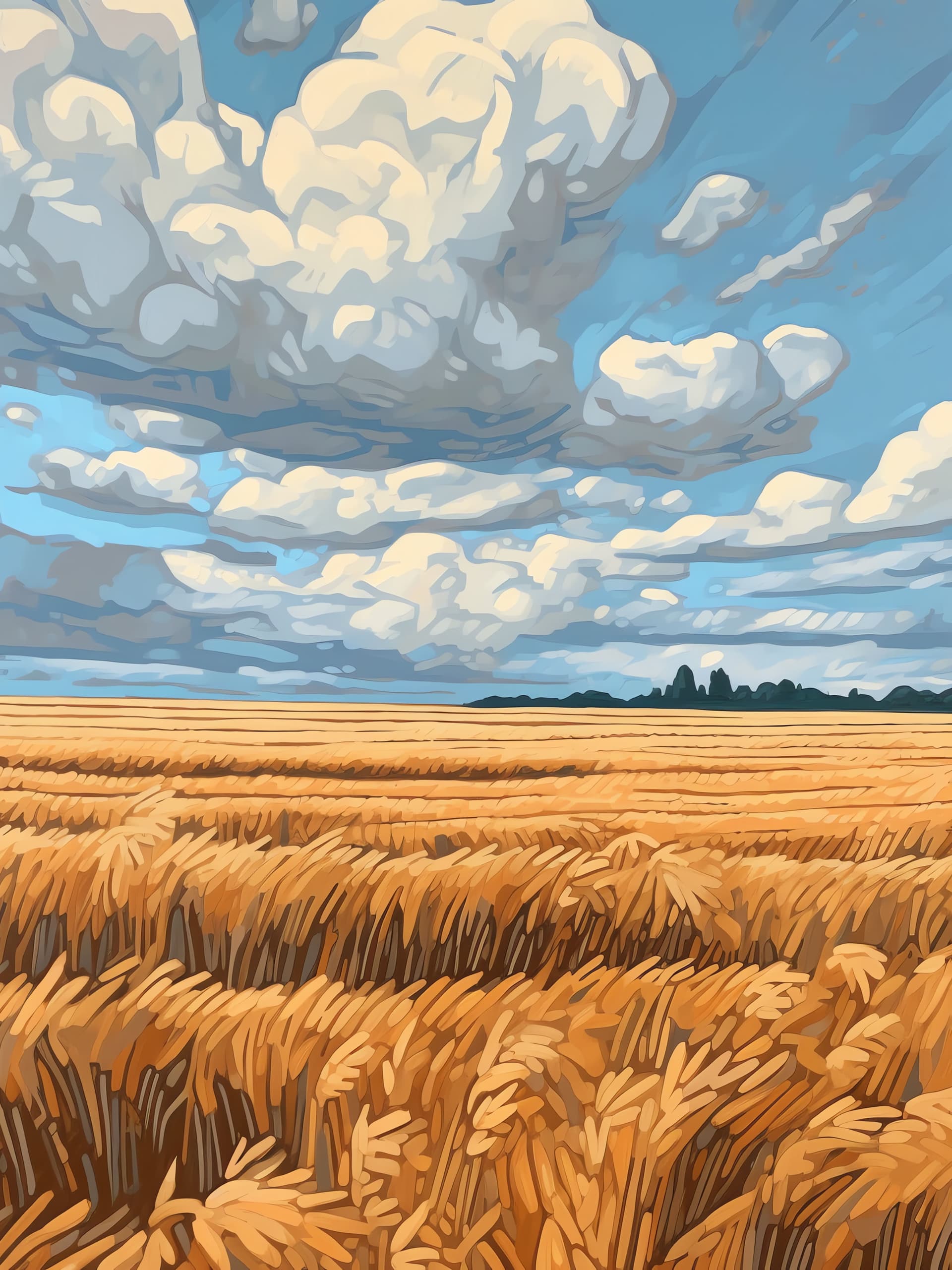 Golden Wheat Field - free phone wallpaper