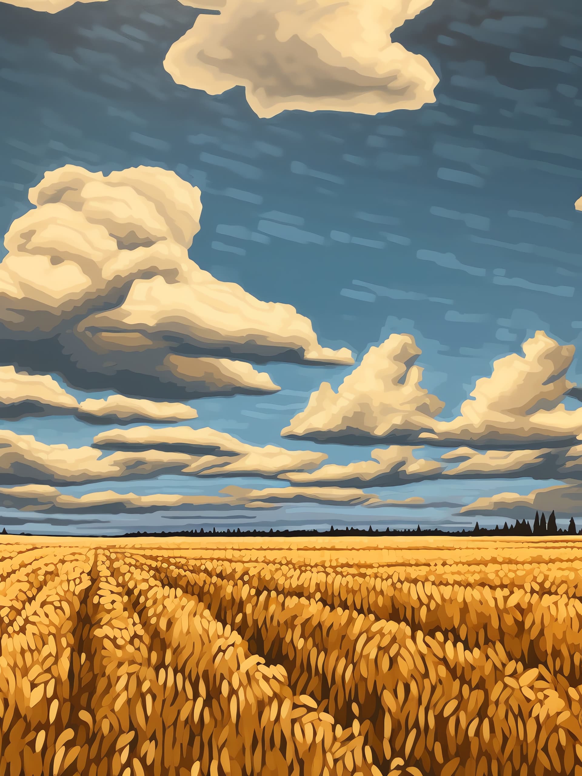 Golden Wheat Field - free phone wallpaper