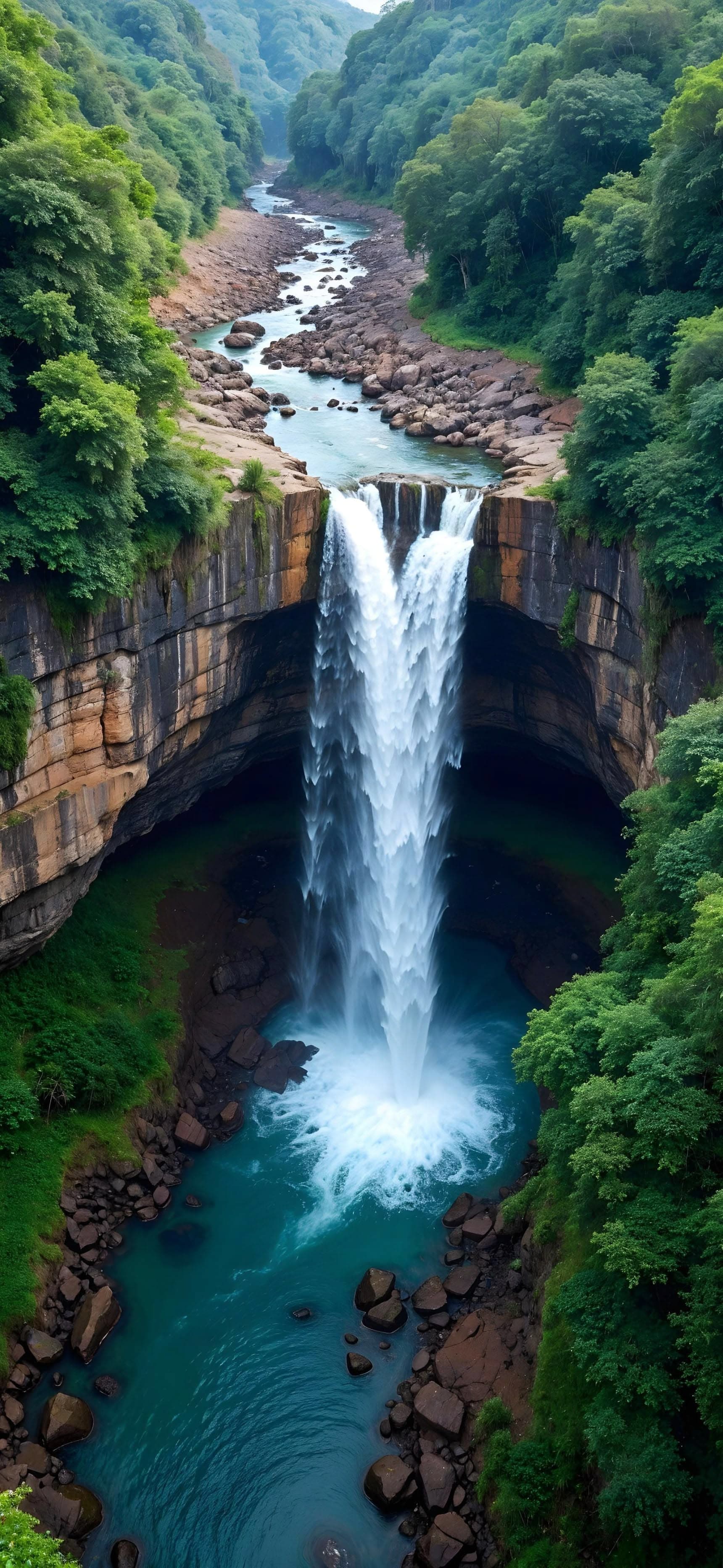 Canyon Falls View - free phone wallpaper