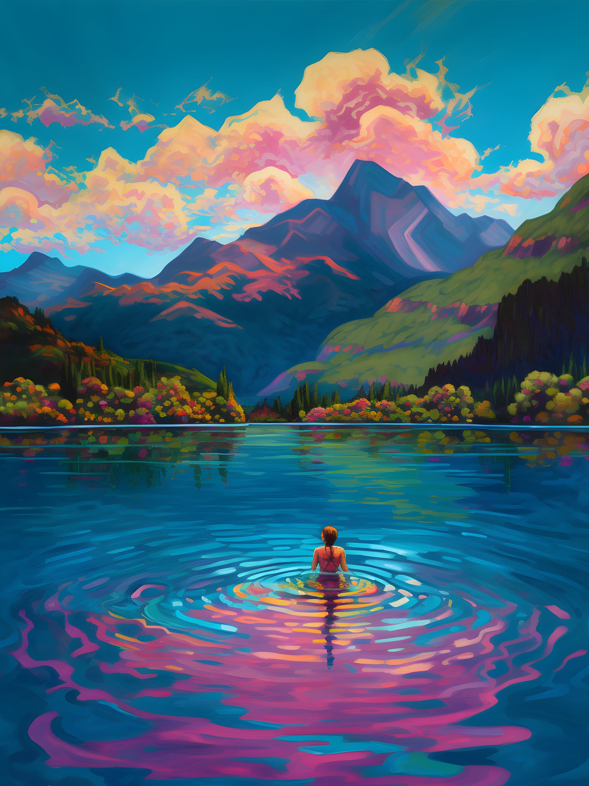 Lake Mountain Serenity - free phone wallpaper