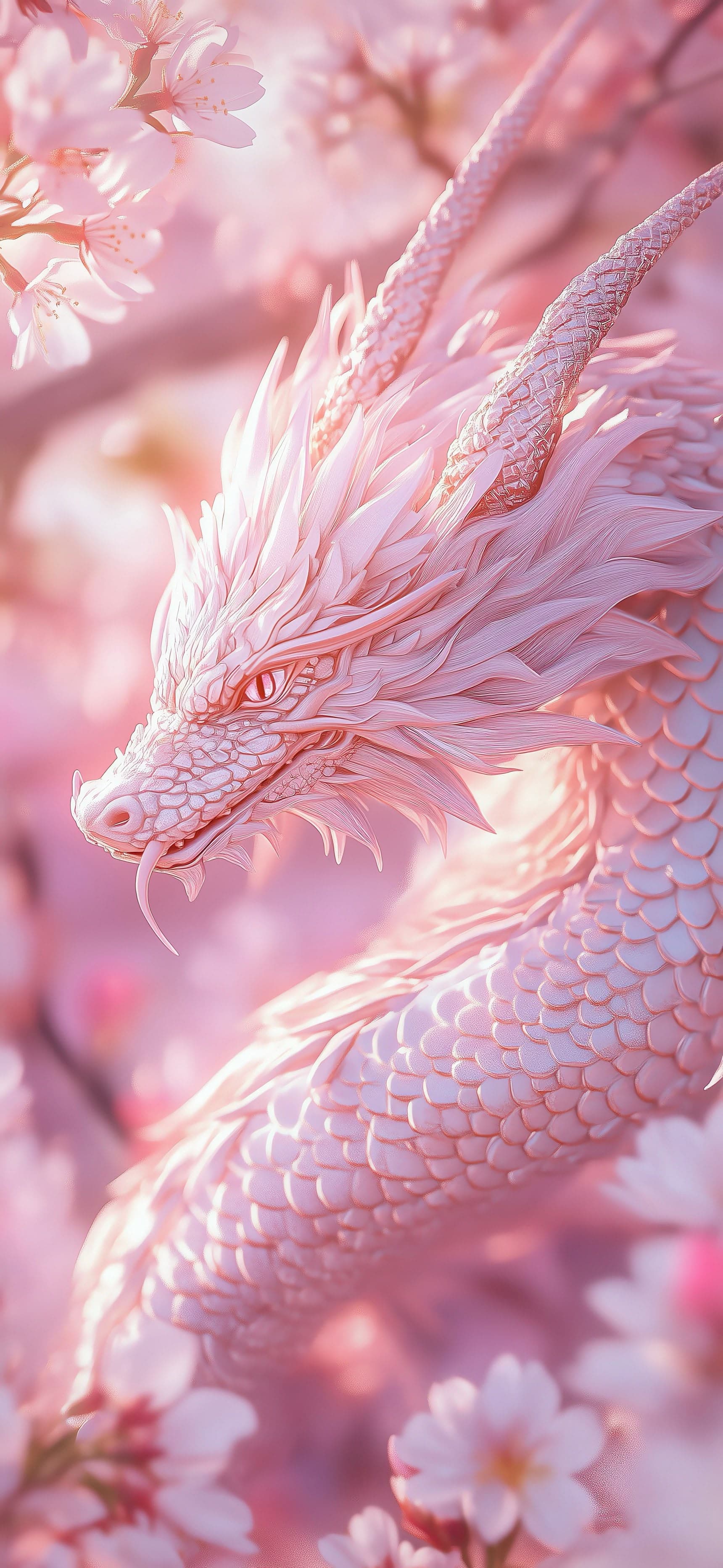 Petal Dragon Spirit - free phone wallpaper