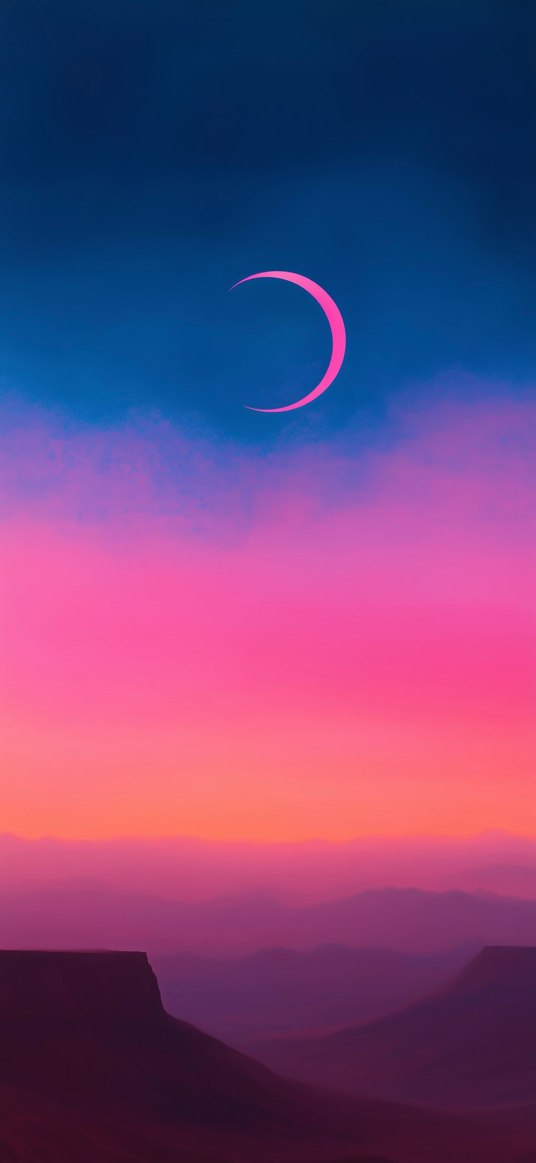 Violet Moonrise - free phone wallpaper