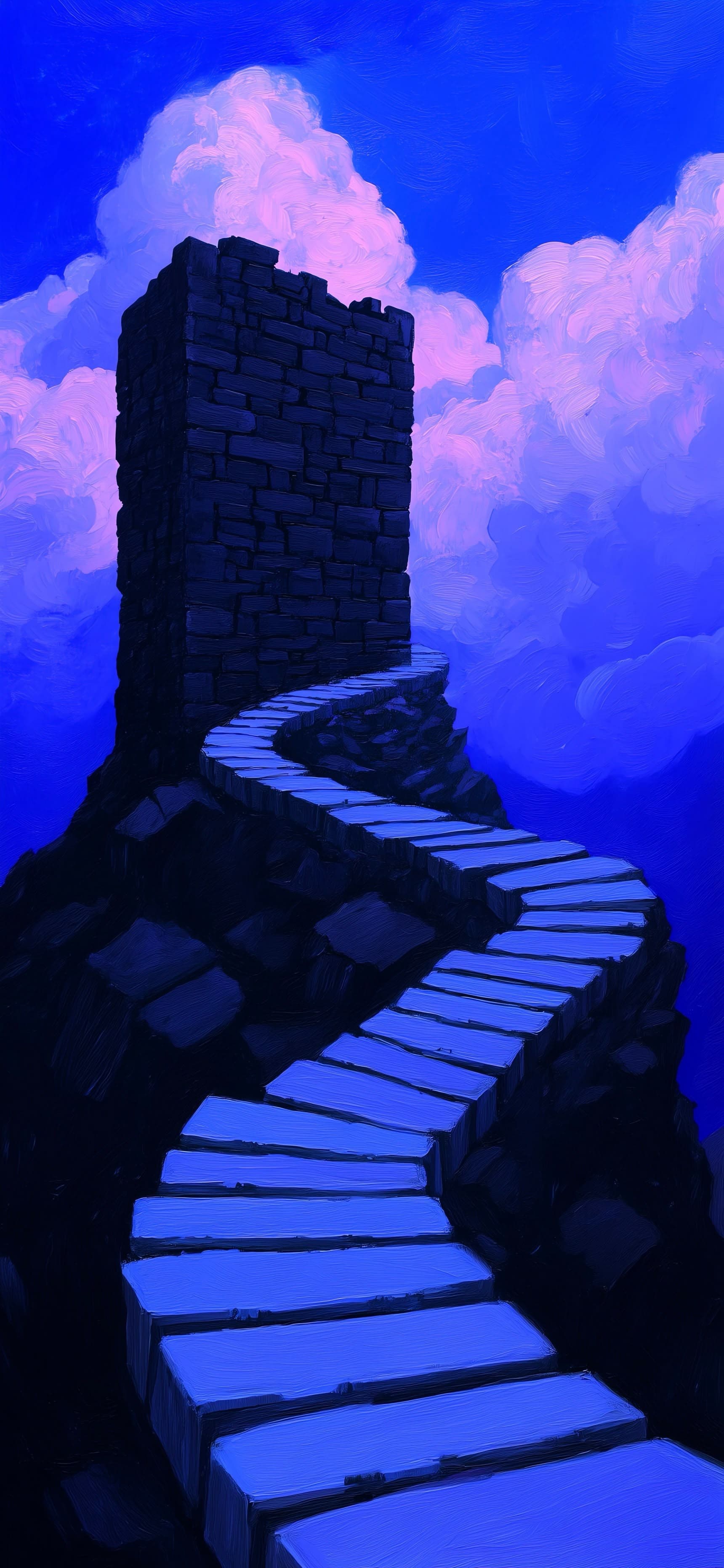 Stairway Blue - free phone wallpaper