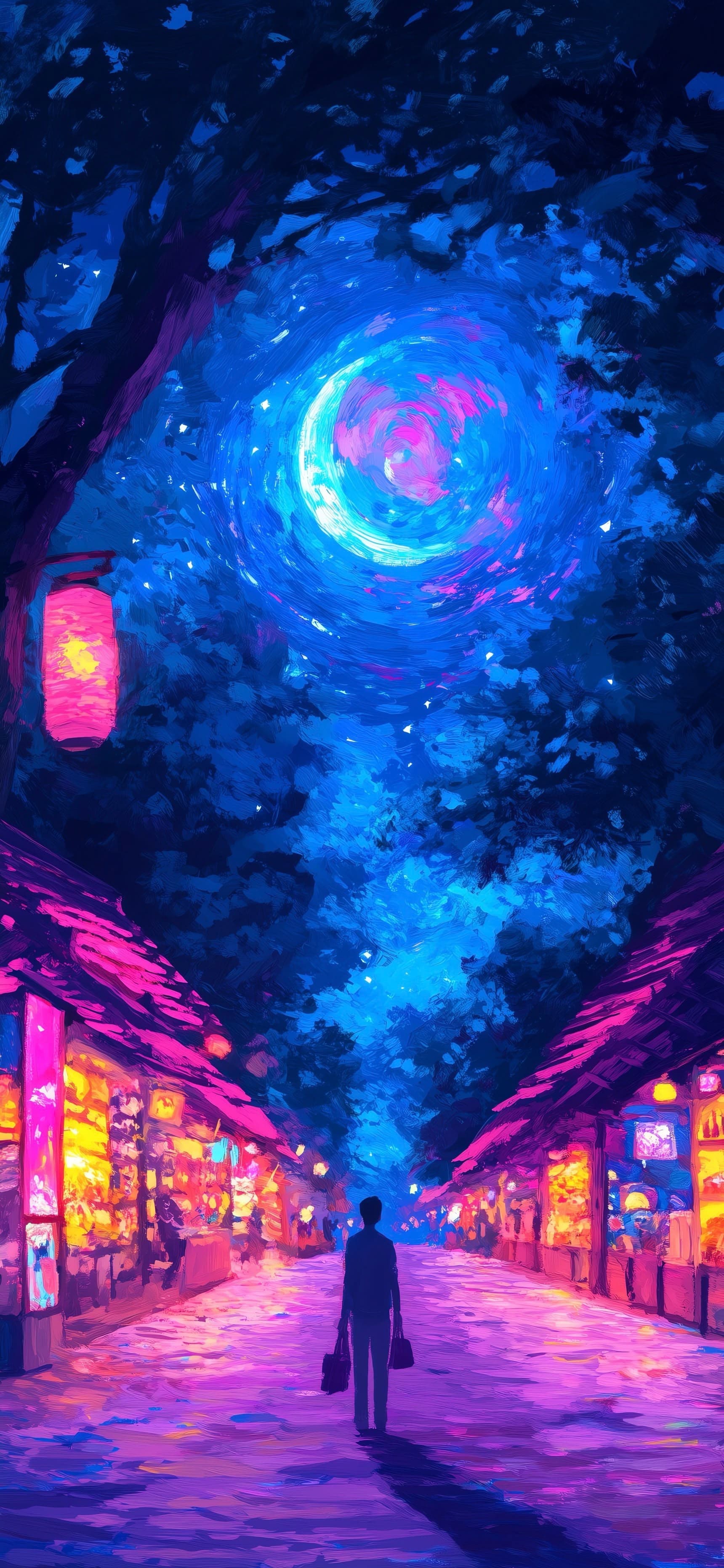 Market Night - free phone wallpaper