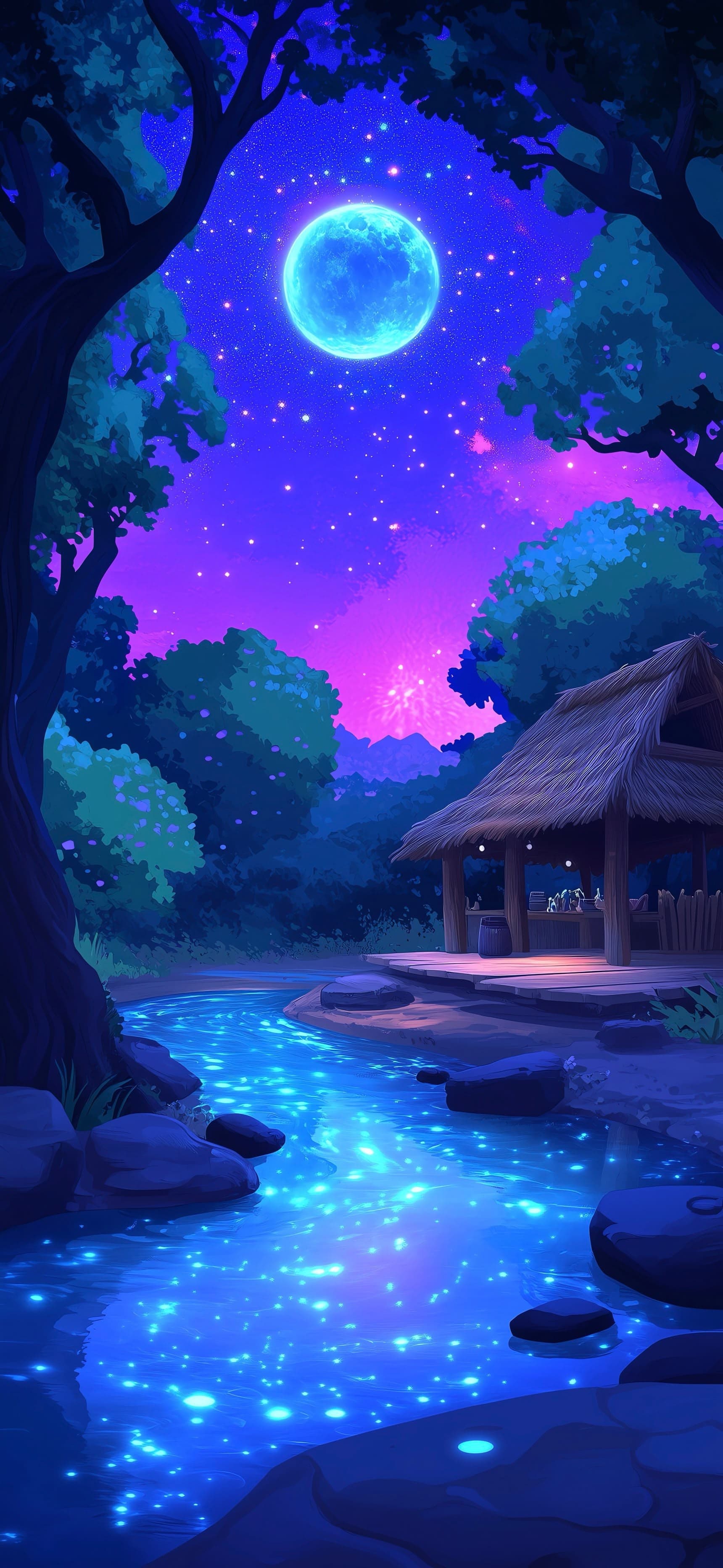 Lake Night - free phone wallpaper