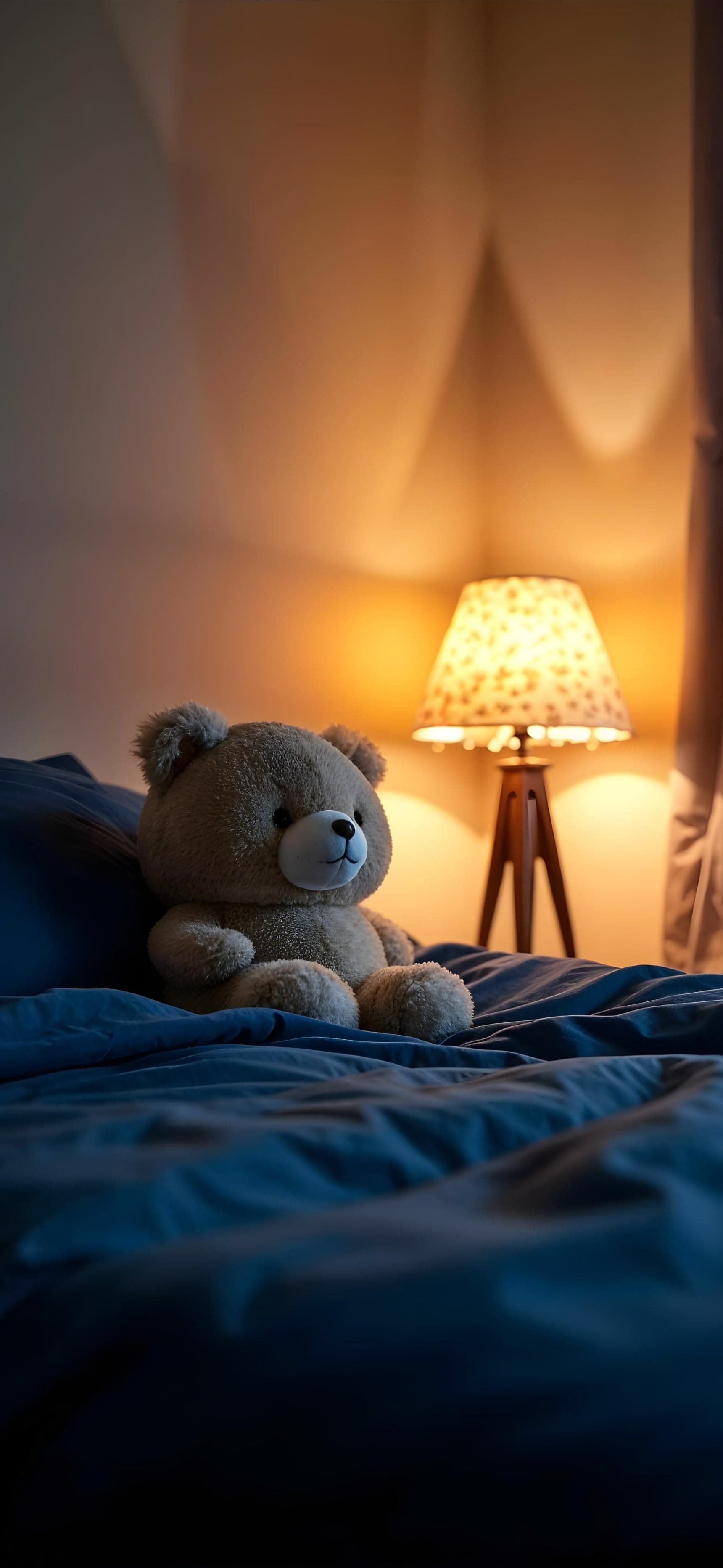 Teddy by the Lamp - free phone wallpaper