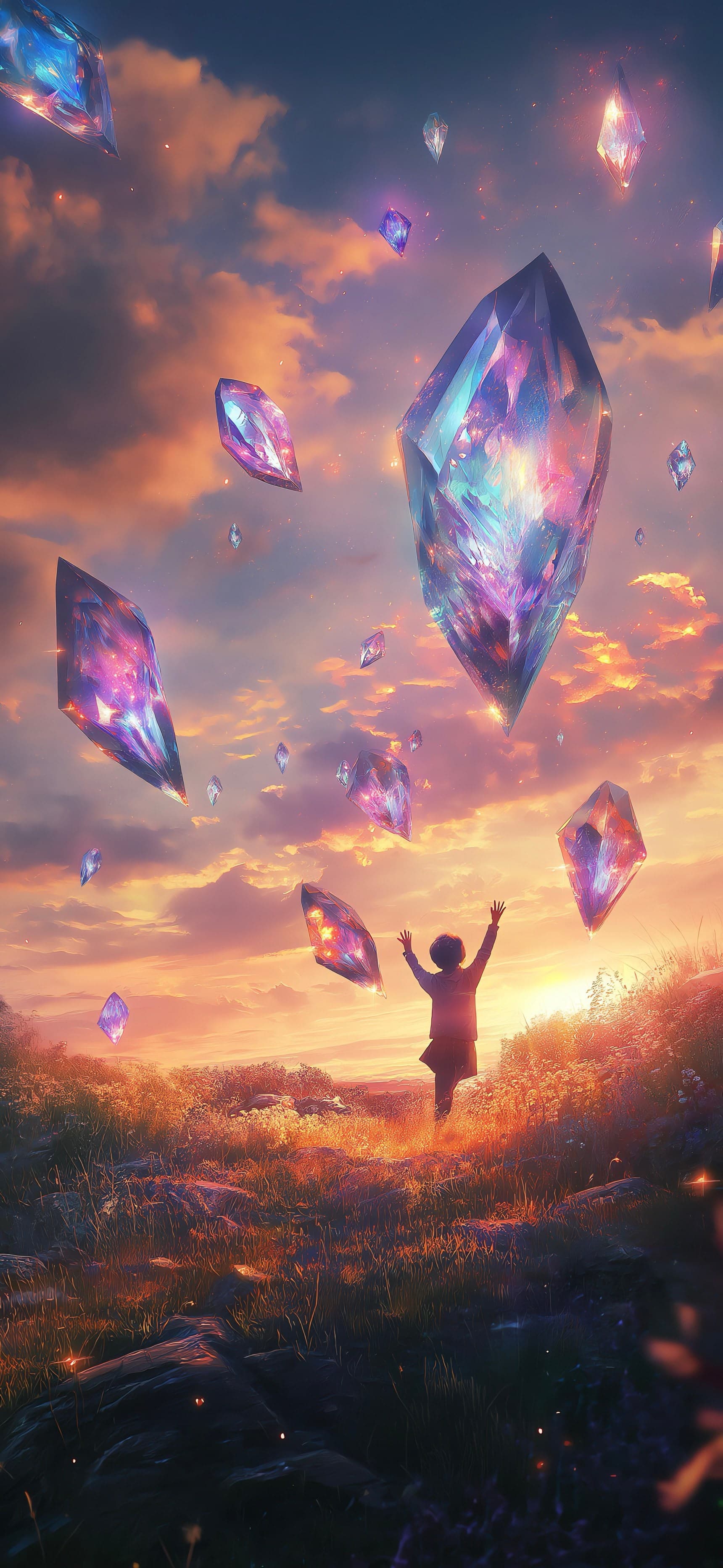 Crystal Bloom - free phone wallpaper
