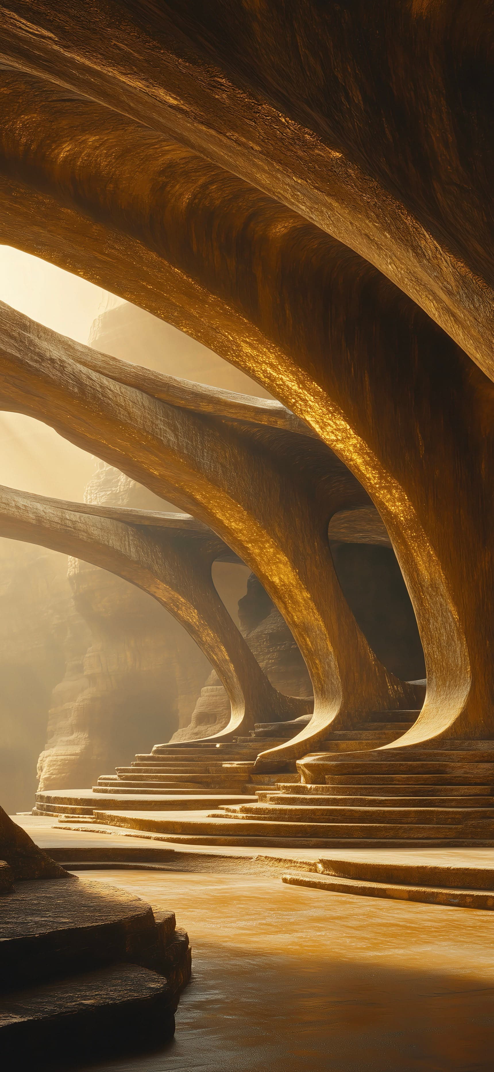 Arched Stone Sanctuary - free phone wallpaper
