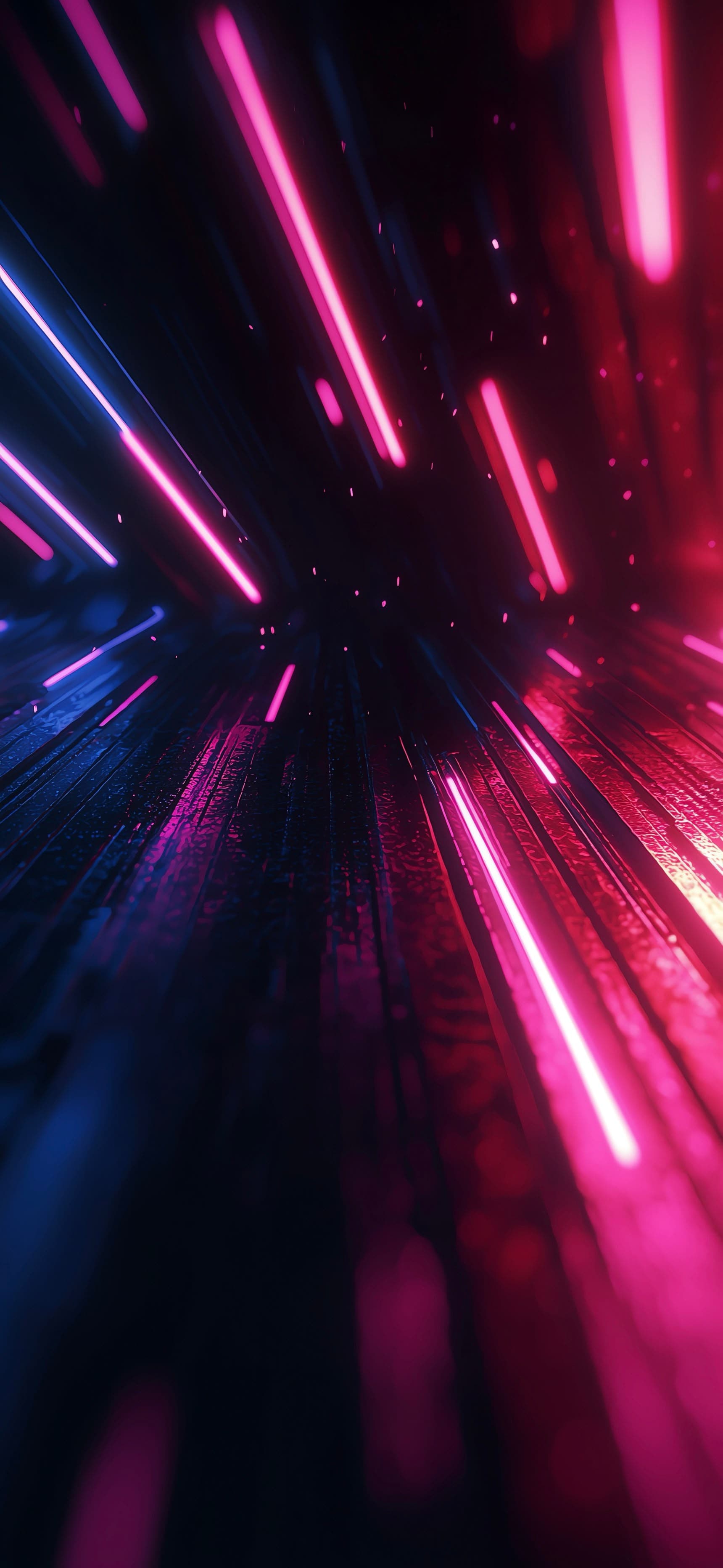 Neon Speed Lines - free phone wallpaper