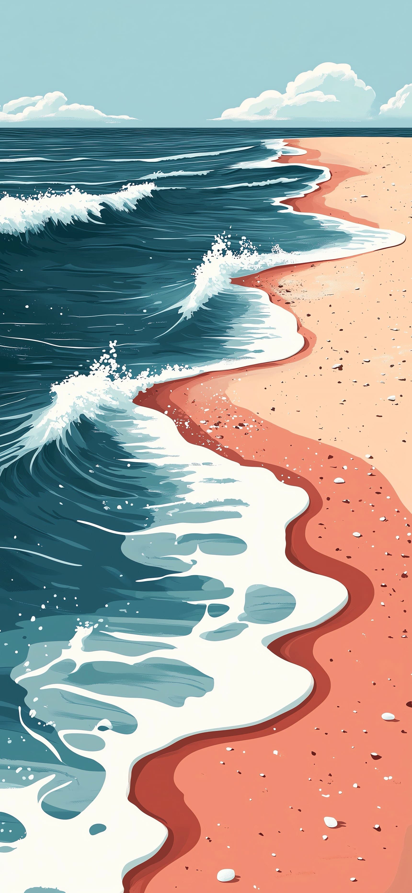 Beach waves 1 - free phone wallpaper