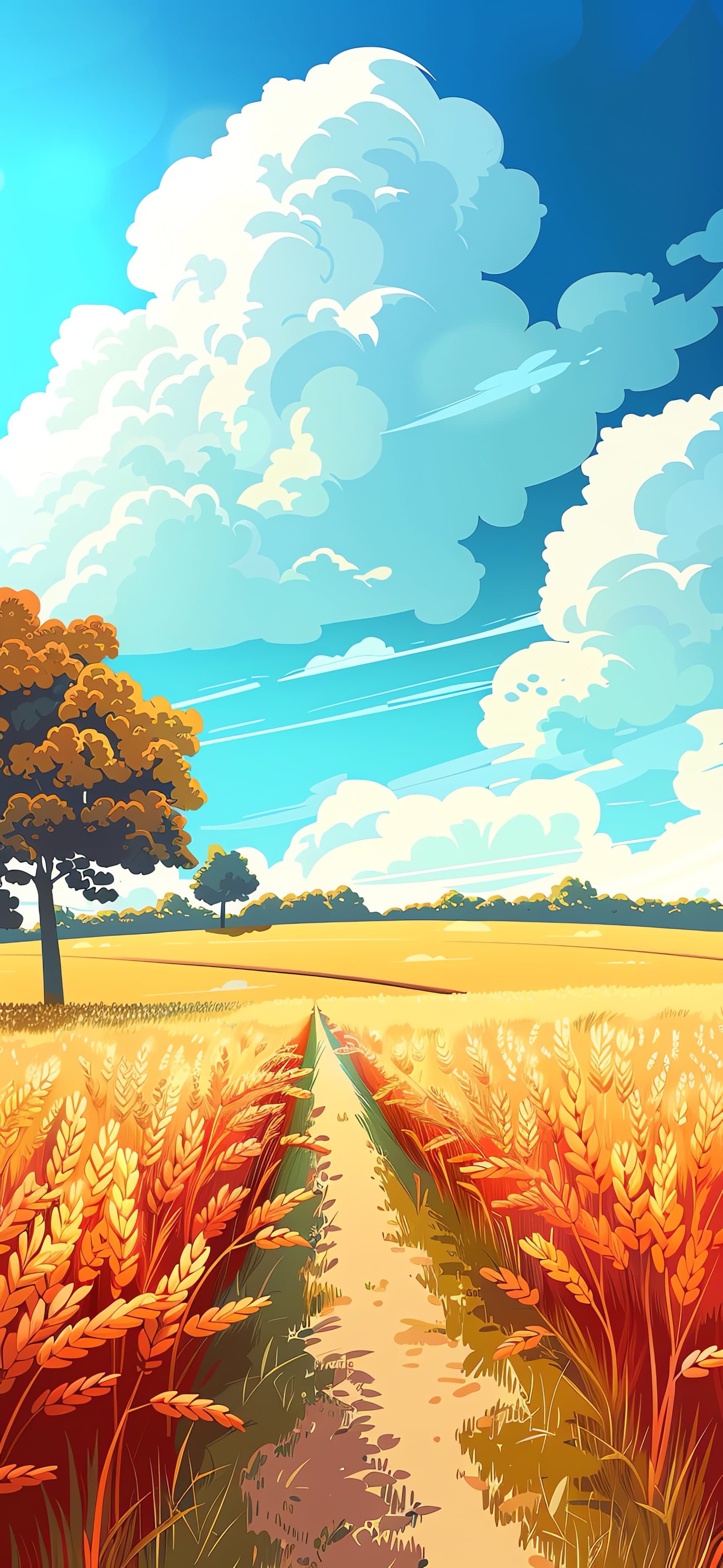 Golden Wheat Field - free phone wallpaper