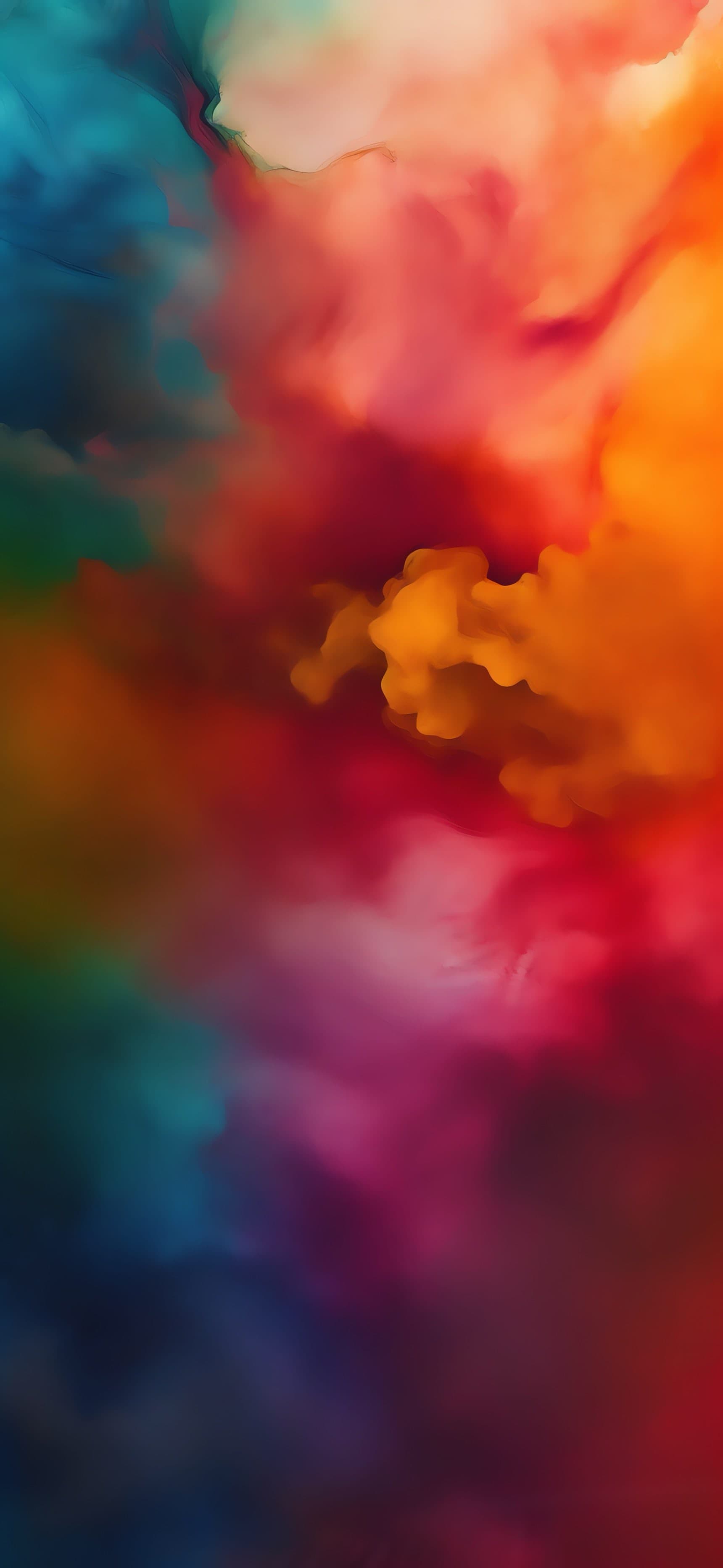 Fiery Color Clouds - free phone wallpaper