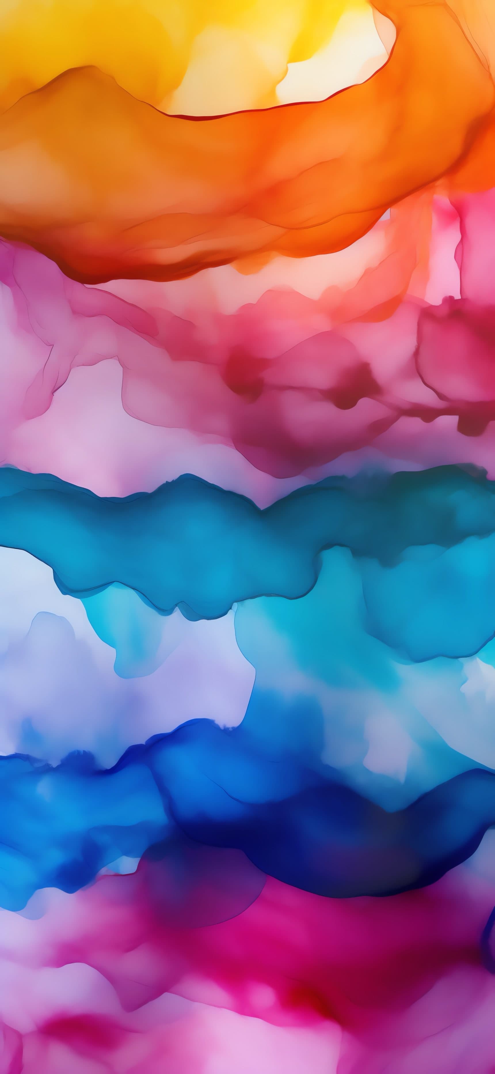Watercolor Gradient Flow - free phone wallpaper