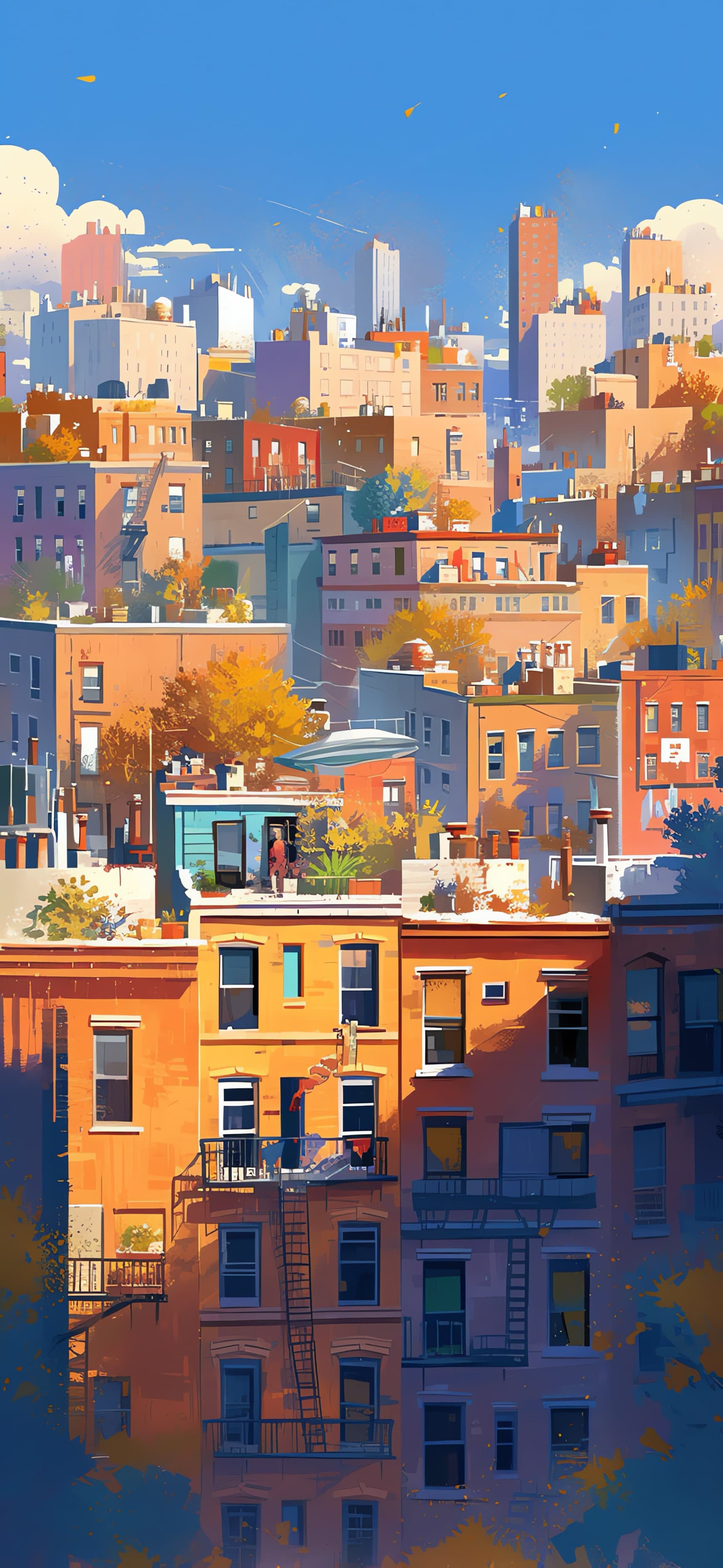 Urban Rooftops - free phone wallpaper