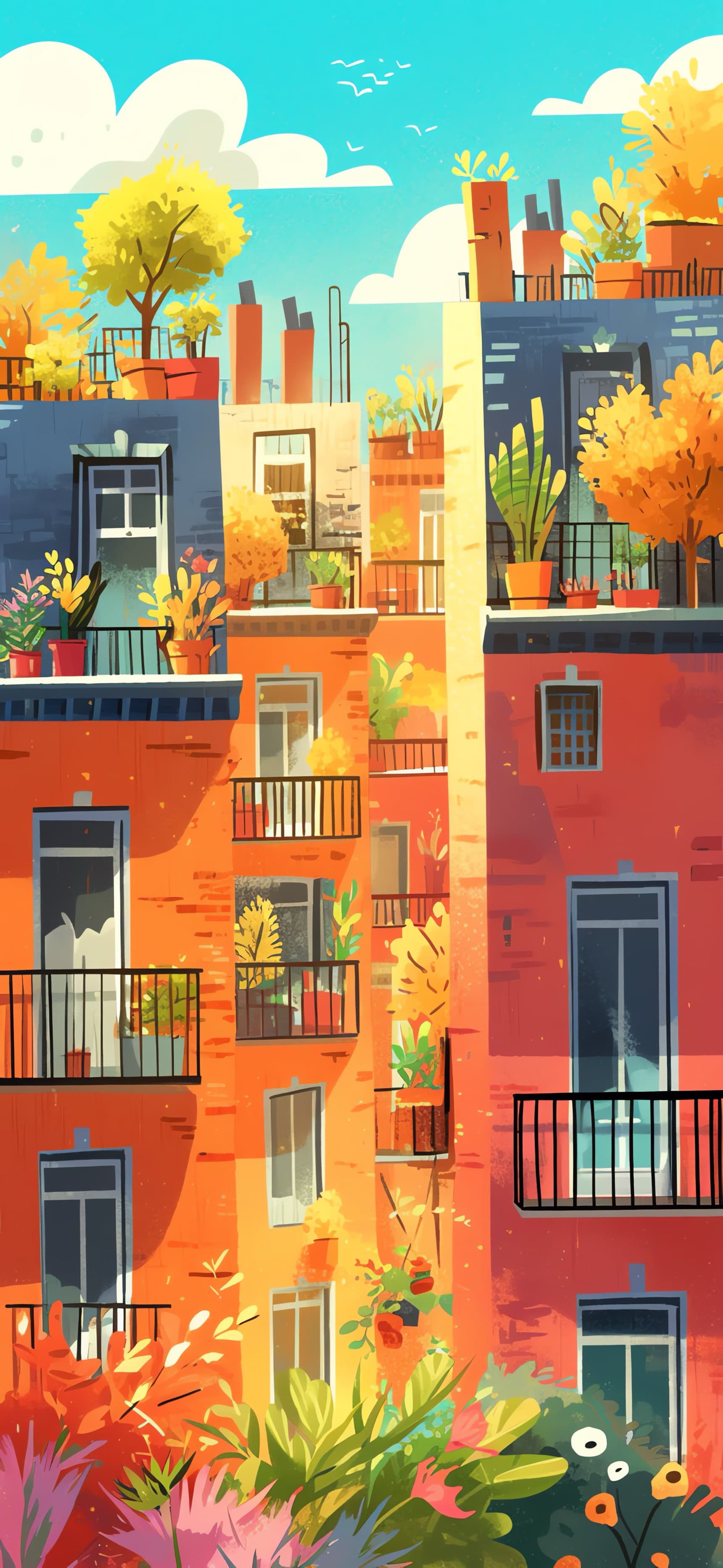 Balcony Gardens - free phone wallpaper