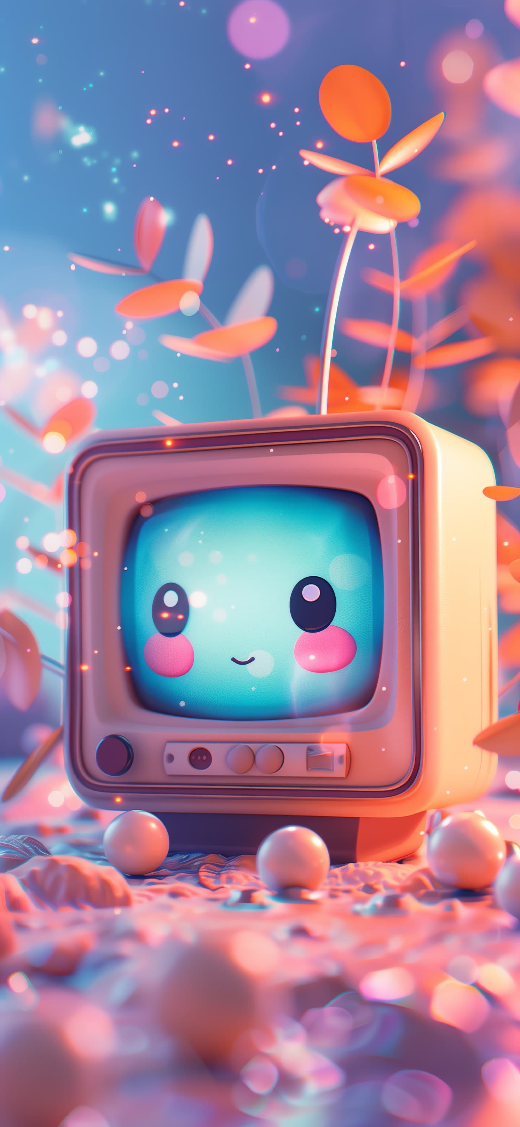 Cute Retro TV - free phone wallpaper
